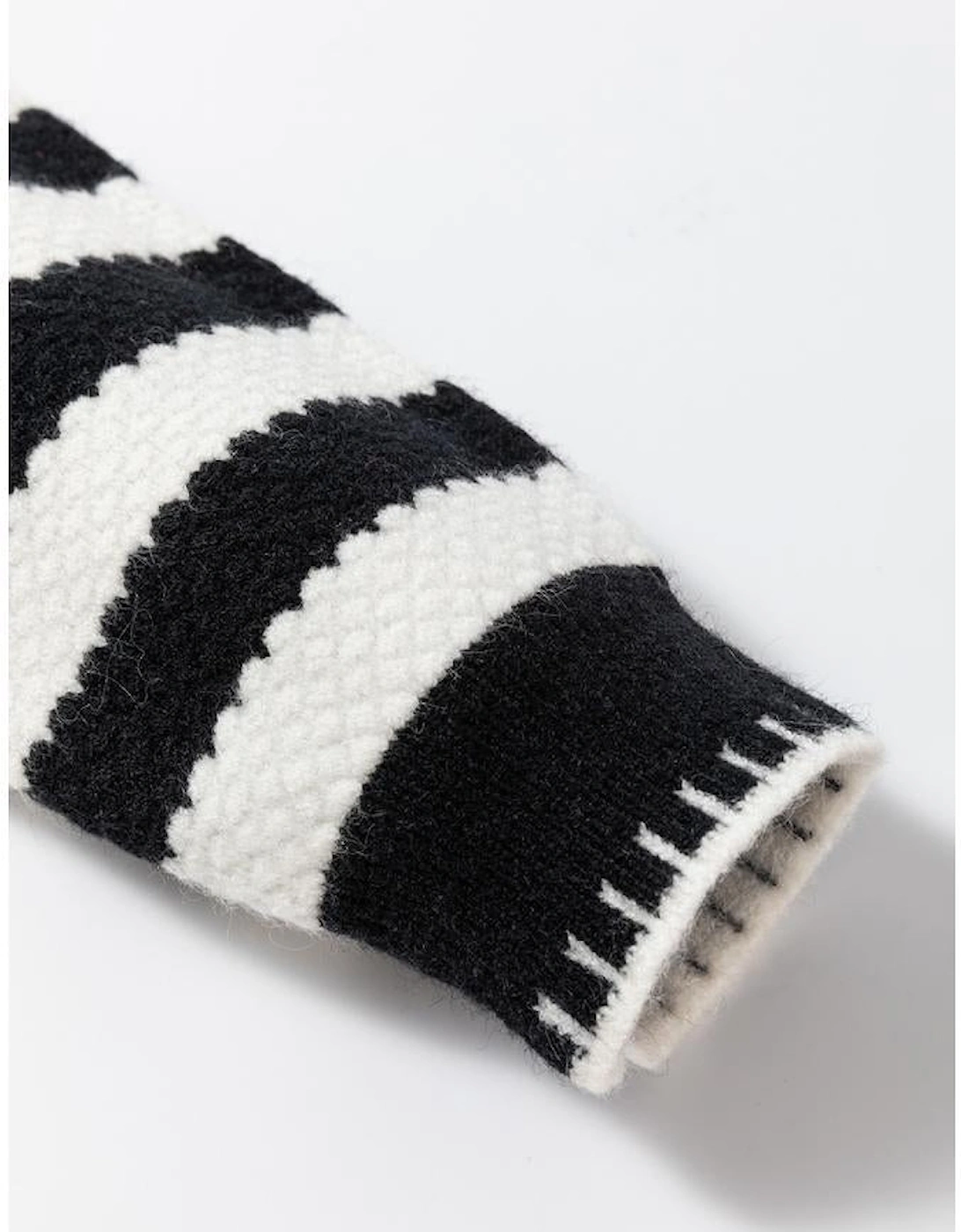 White Stripe Chic Golden Button Cardigan Sweater