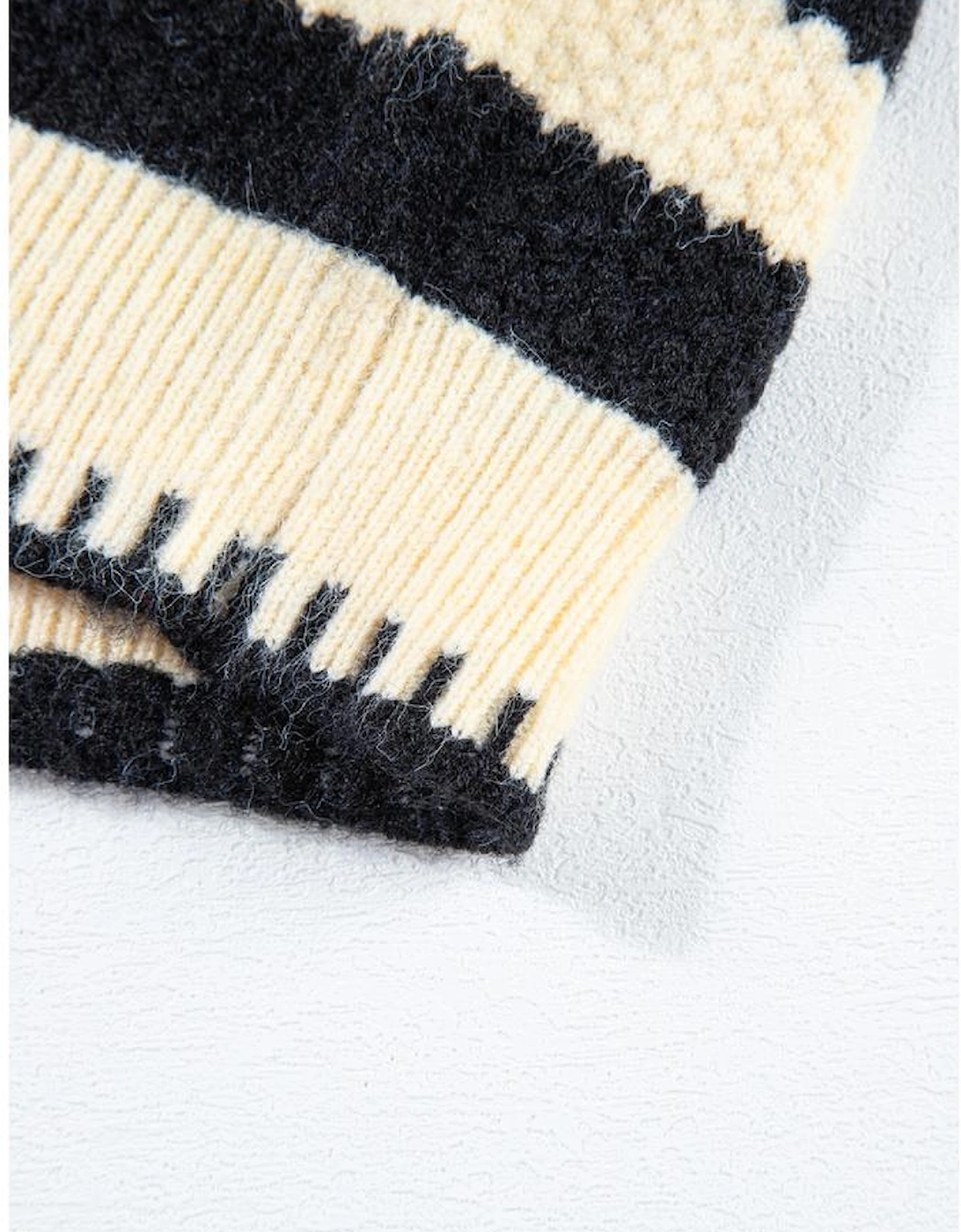 Apricot Stripe Chic Golden Button Cardigan Sweater