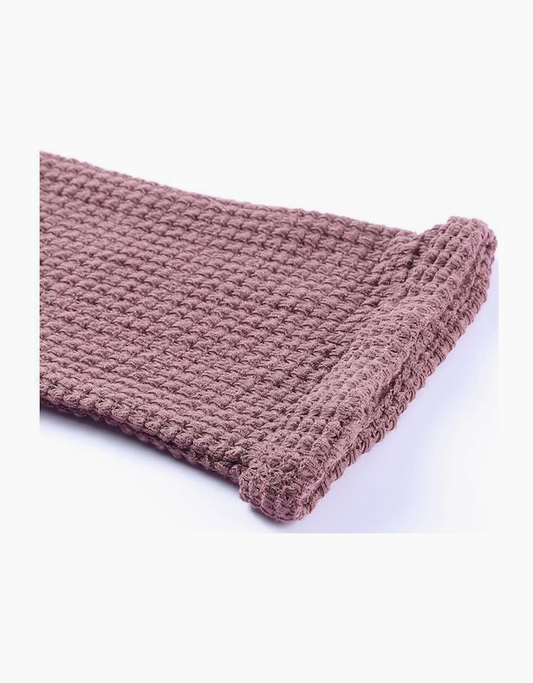 purple Waffle Knit Loose Long Sleeve Top