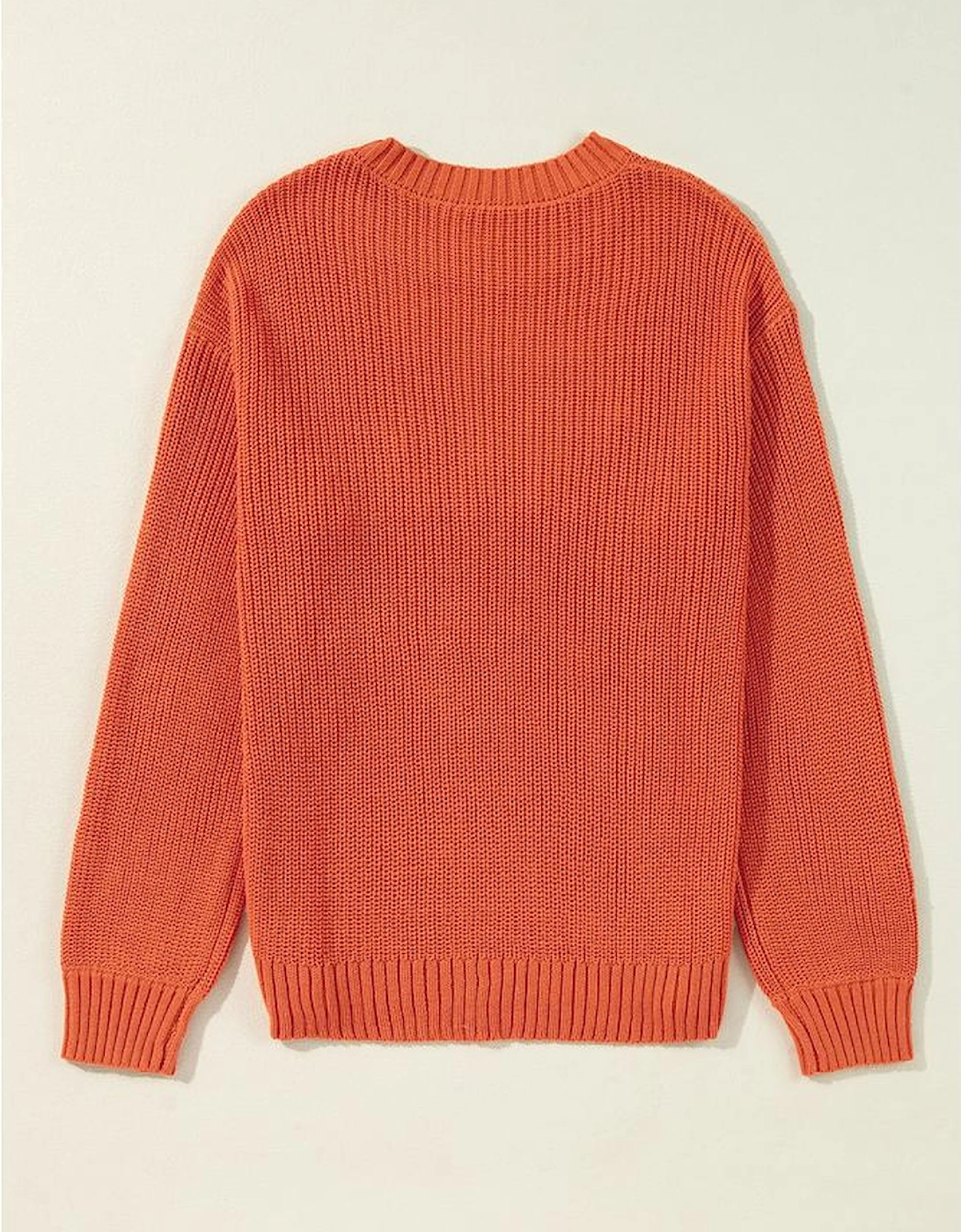 Gold Flame Thanks Giving Letter Graphic Crew Neck Sweater