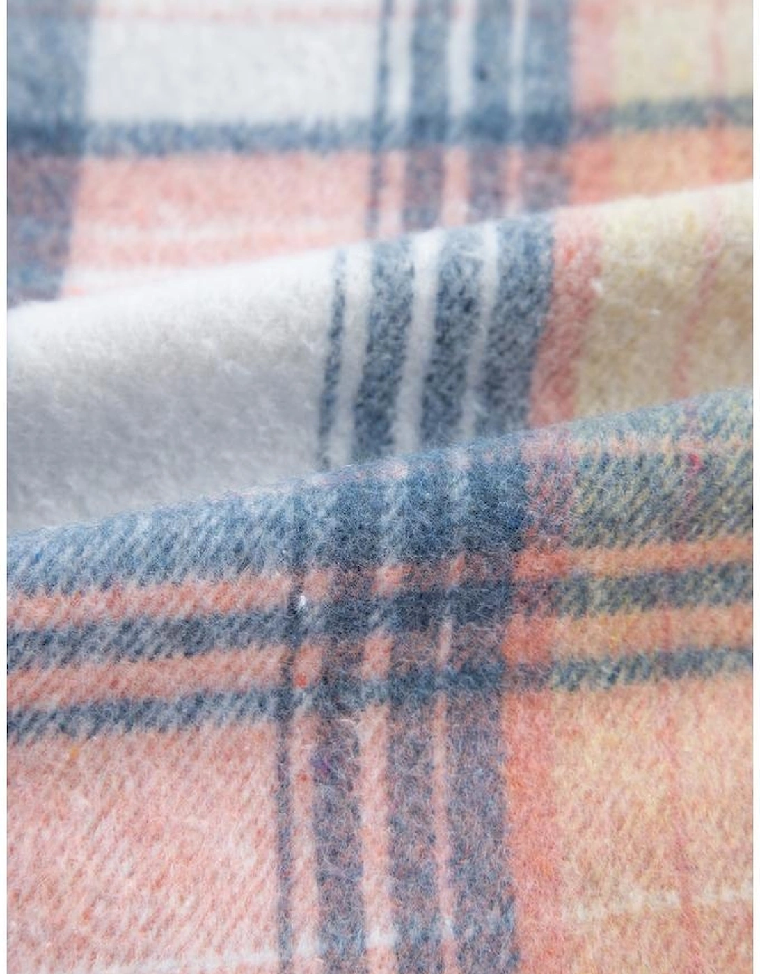 Light Pink Plaid Corduroy Patchwork Chest Pocket Shacket