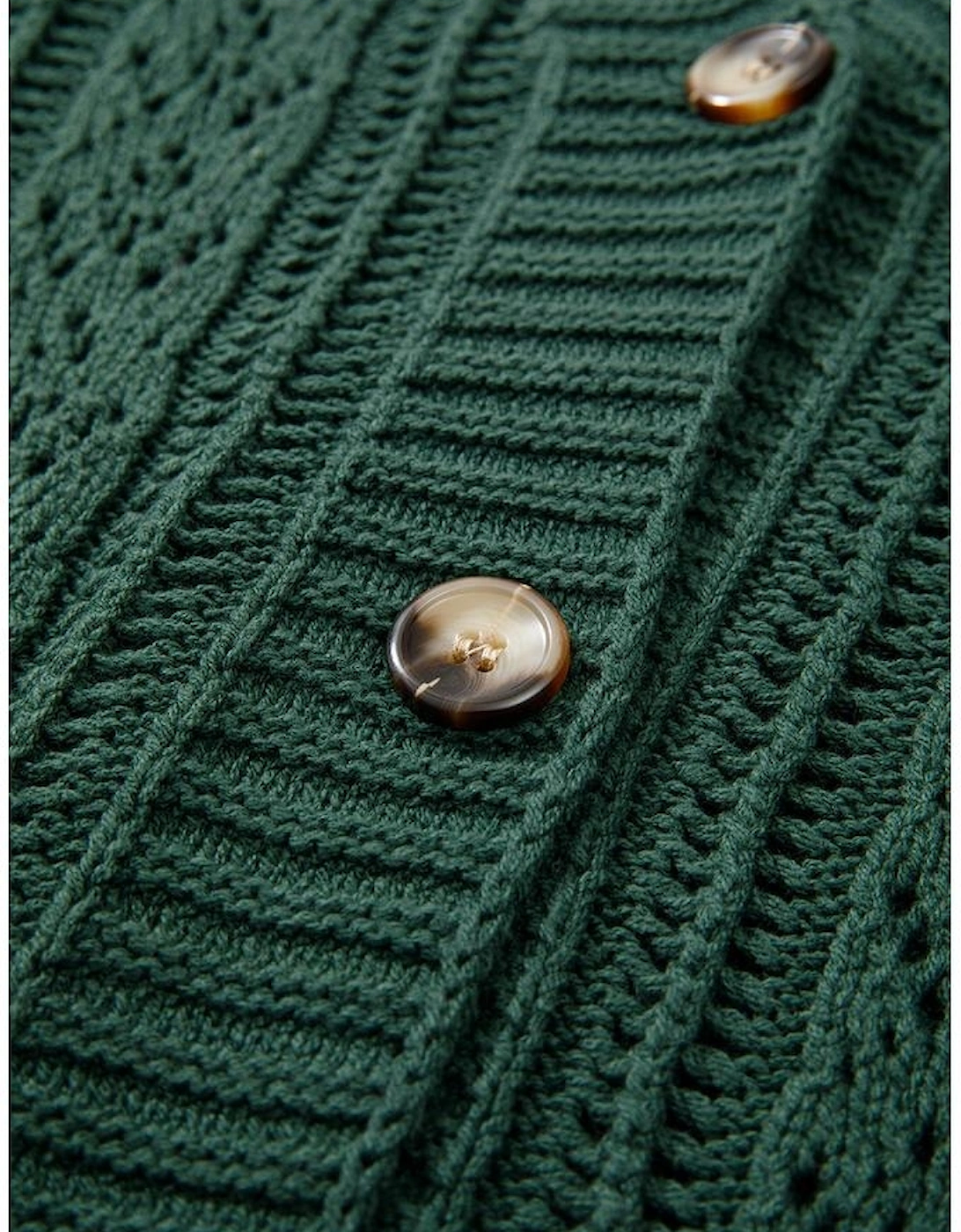 Canton Open Knit Drop Shoulder Sweater Cardigan