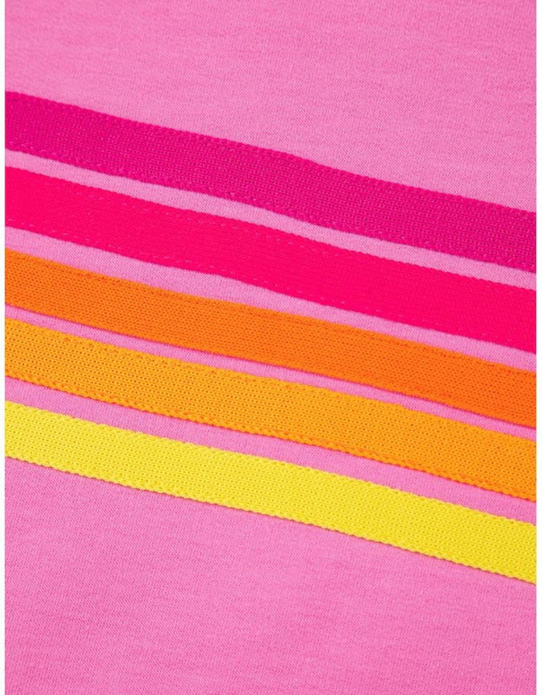 Bonbon Striped Patch Front Casual Tee