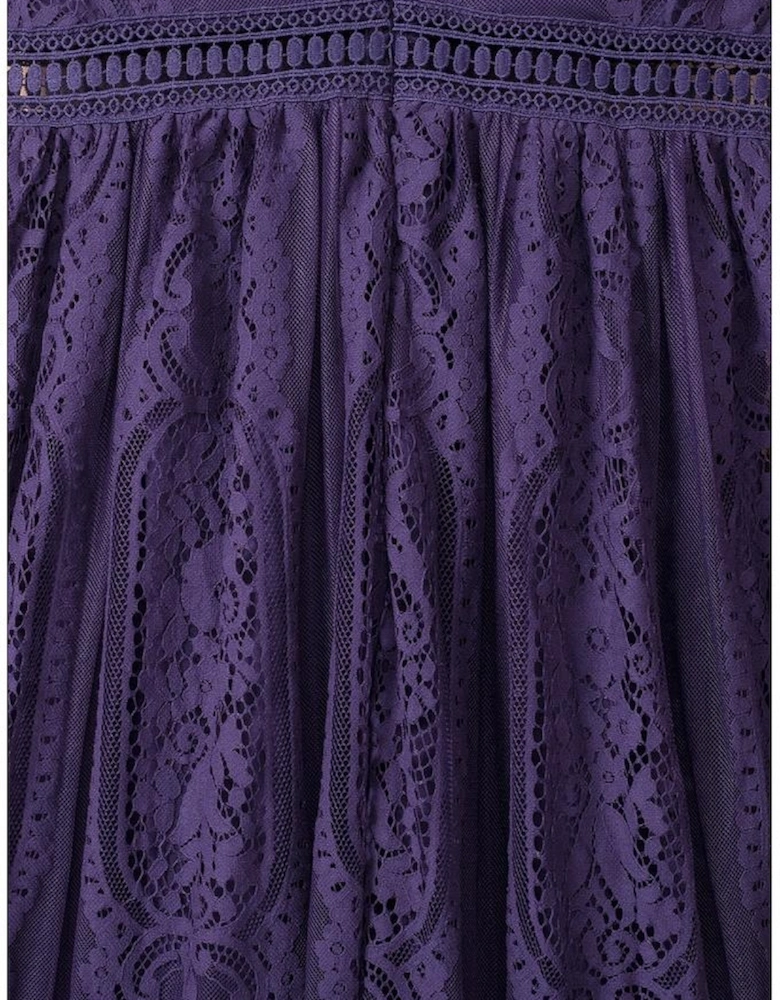 Blue Blue Fill Your Heart Lace Maxi Dress