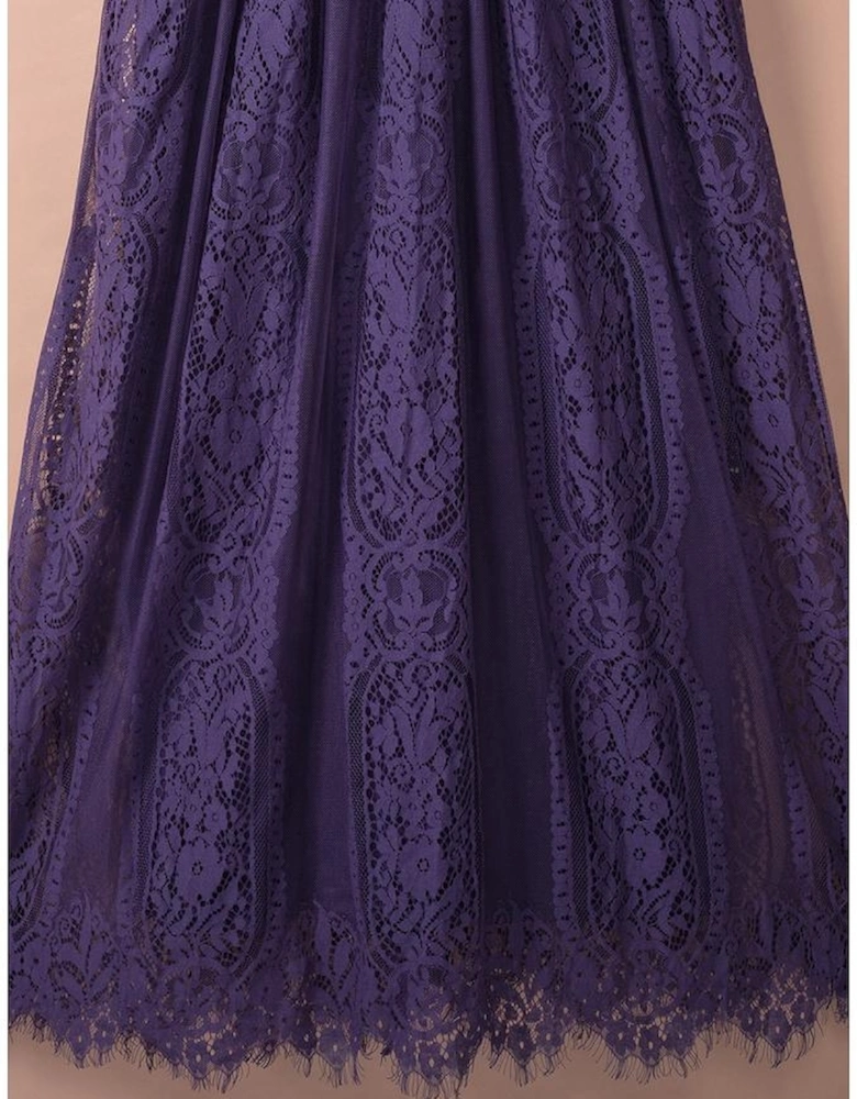 Blue Blue Fill Your Heart Lace Maxi Dress