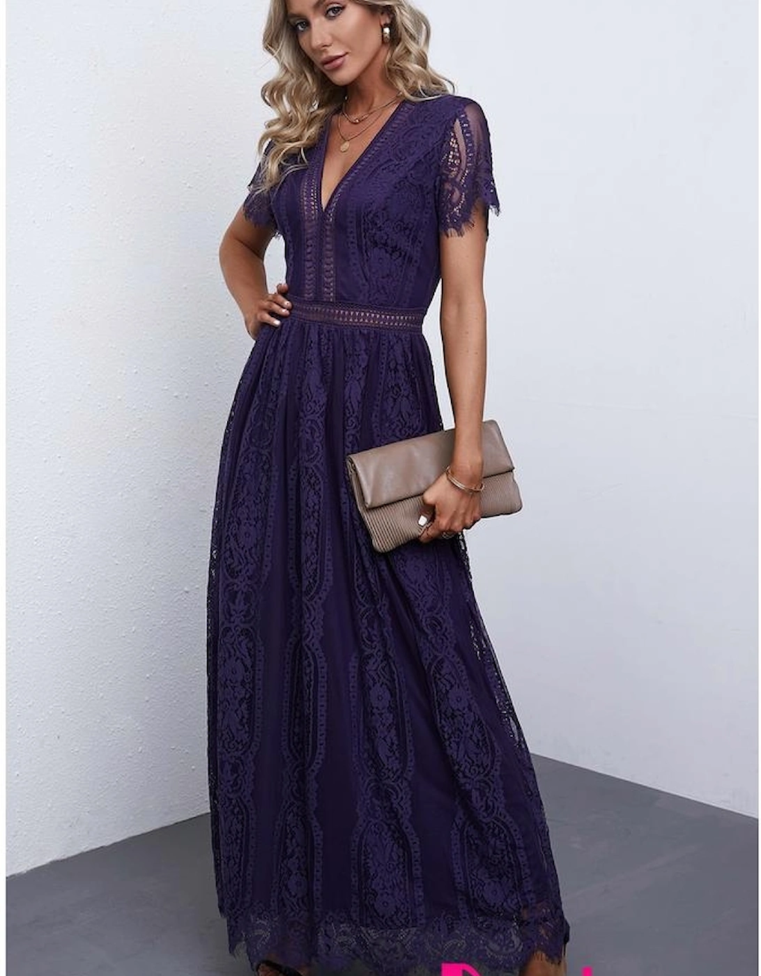 Blue Blue Fill Your Heart Lace Maxi Dress