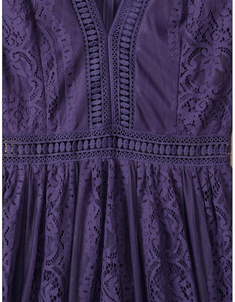 Blue Blue Fill Your Heart Lace Maxi Dress