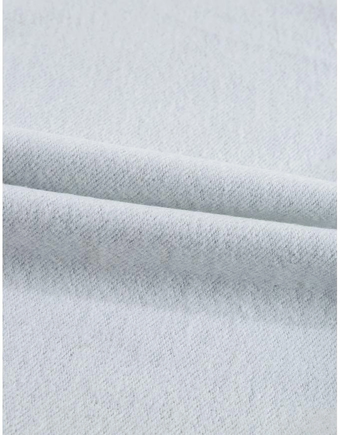 Light Grey Fleece Lined Half Zipper Kangaroo Pockets Loose Hoodie