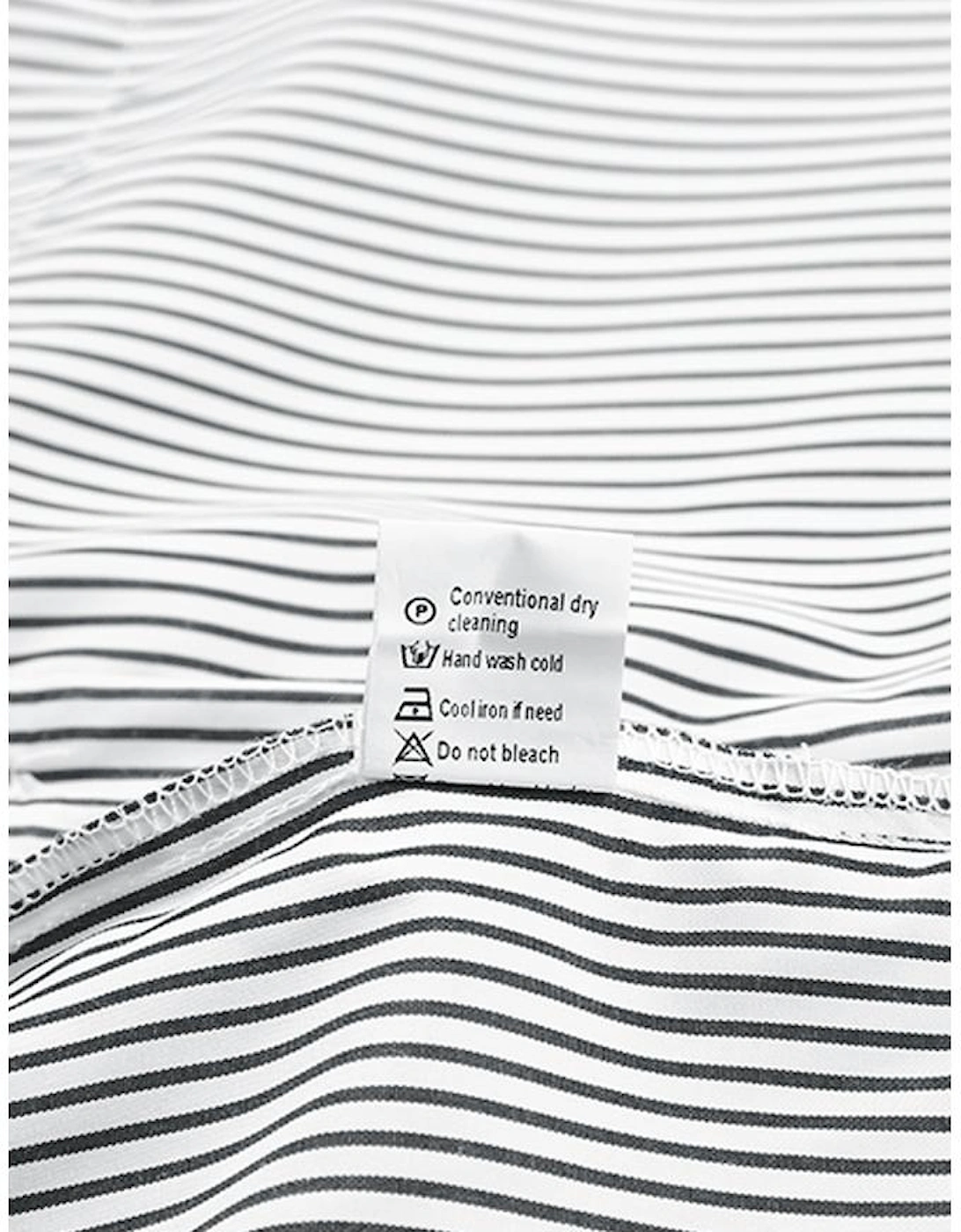 Smocked Cuffed Striped Boyfriend Shirt with Pocket, 16 of 15