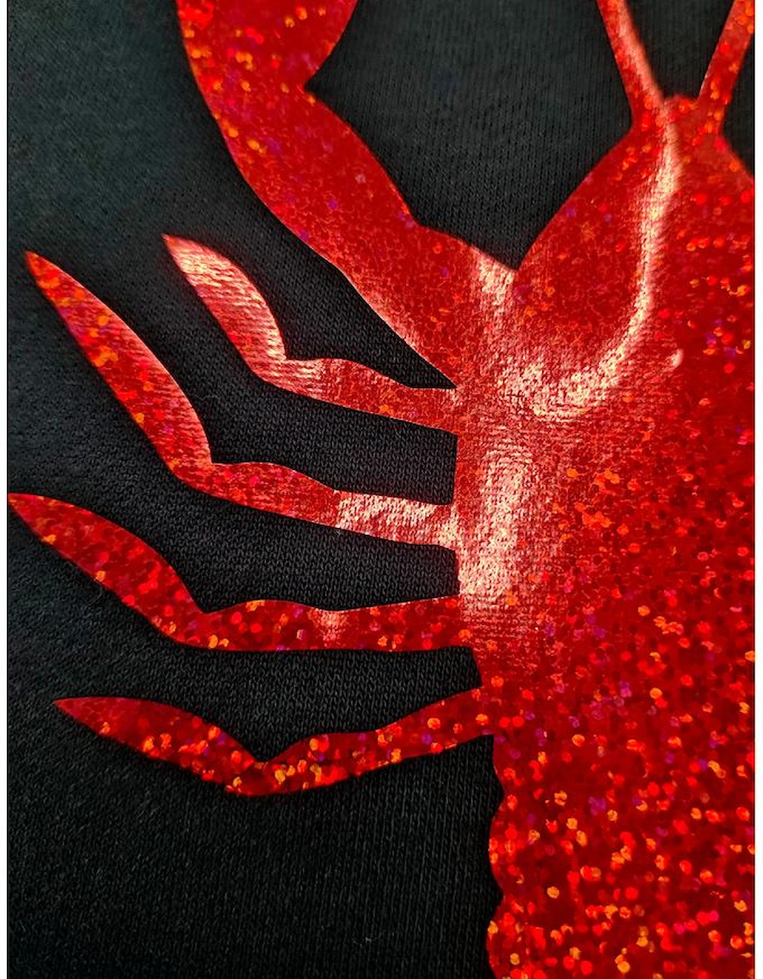 Black Shimmering Crawfish Graphic Tee