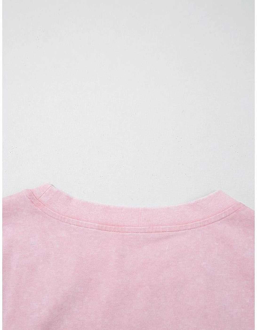 Light Pink 2 Pieces Mineral Wash Cotton Tank Top Lined Split Skirt Set