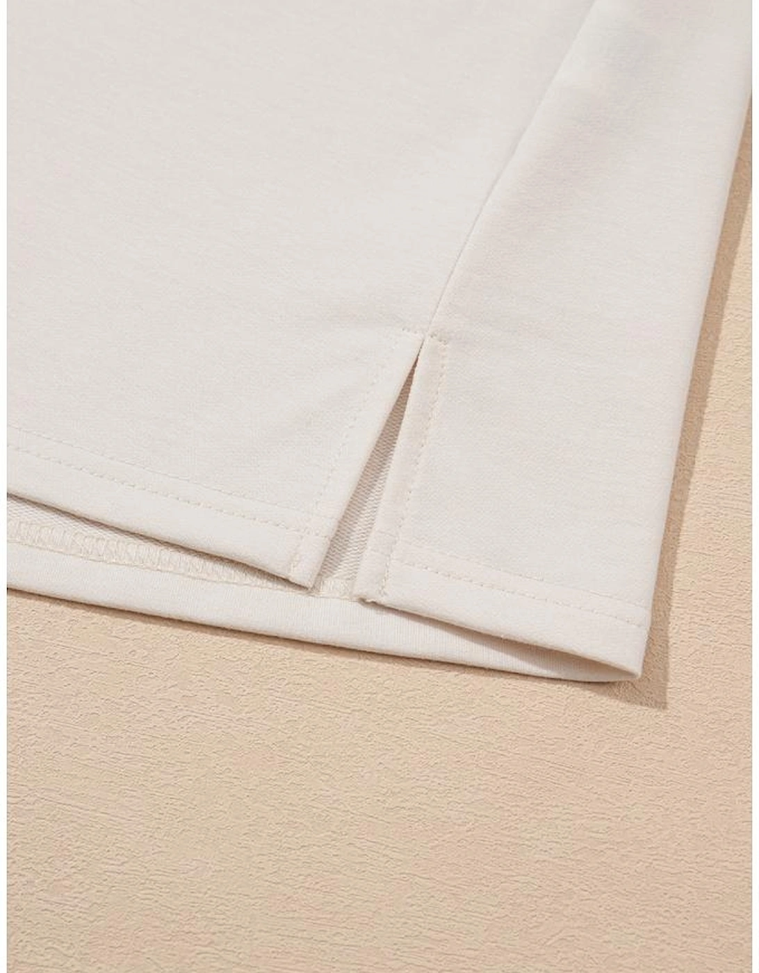 White Floral Crochet Splicing Sleeve T Shirt Dress