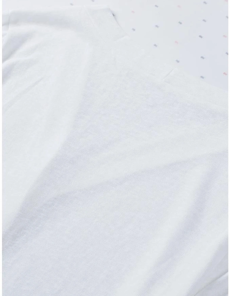 White Solid Color Open-Front Buttons Cardigan