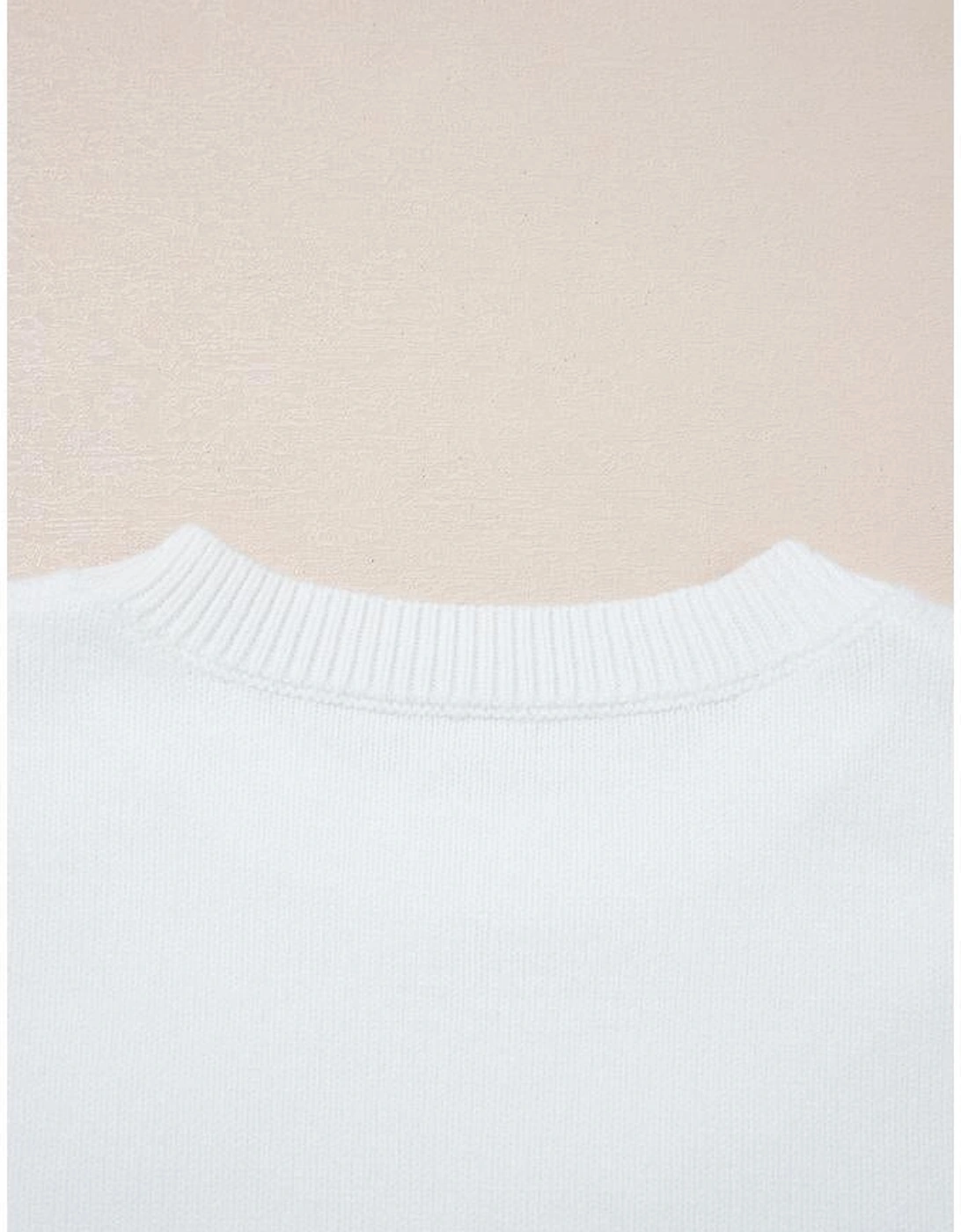 White Tinsel Western Boots Horseshoe Star Knit Crew Neck Sweater