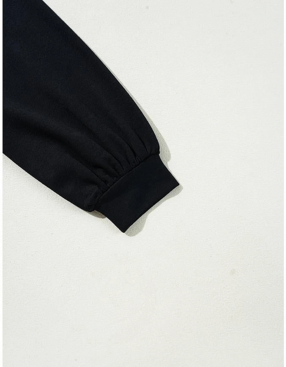 Black Plaid Patchwork High Waist Sweatshirt Mini Dress