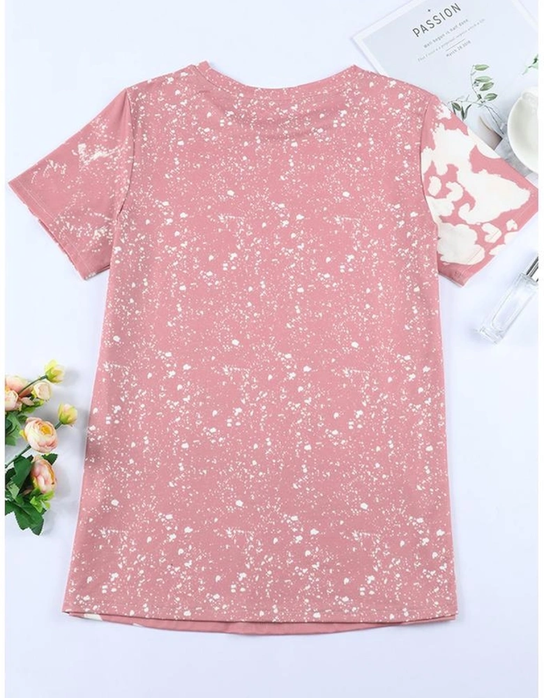 Pink PRAY Graphic Tie Dye Tee