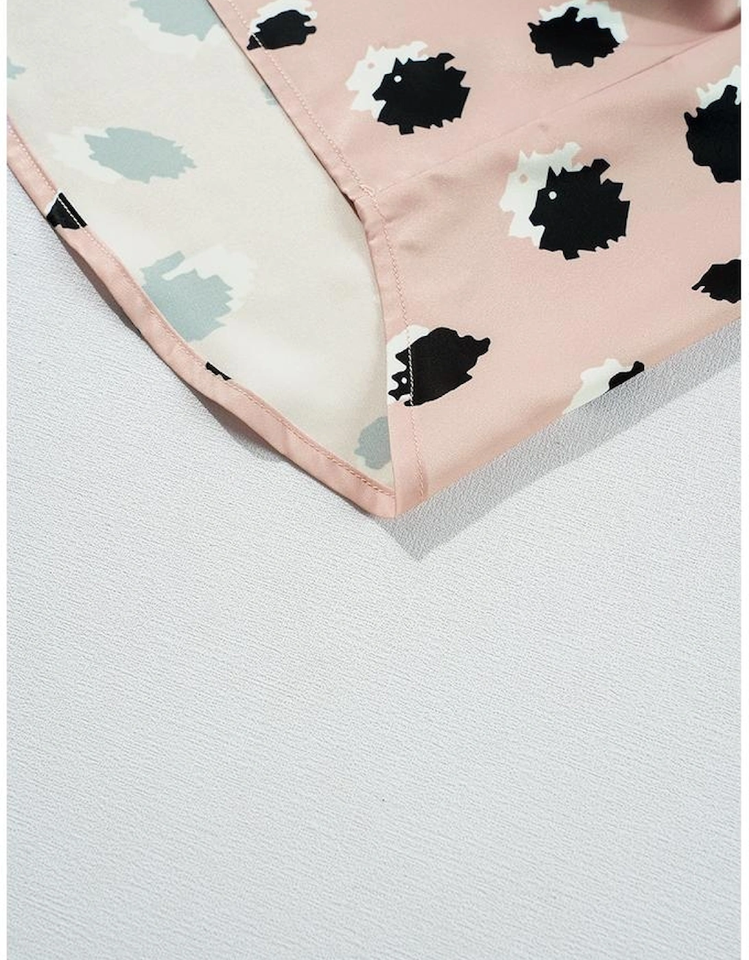 Khaki Classic Leopard V Neck Bracelet Sleeve Blouse