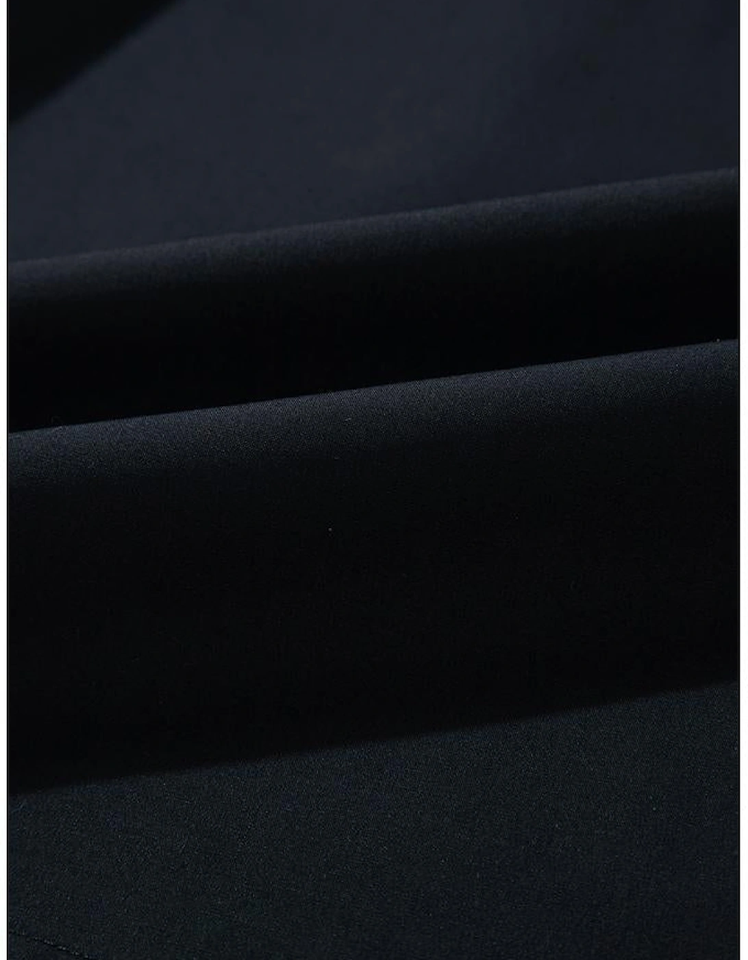 Black Button Up Tie Waist Puff Sleeve Mini Dress