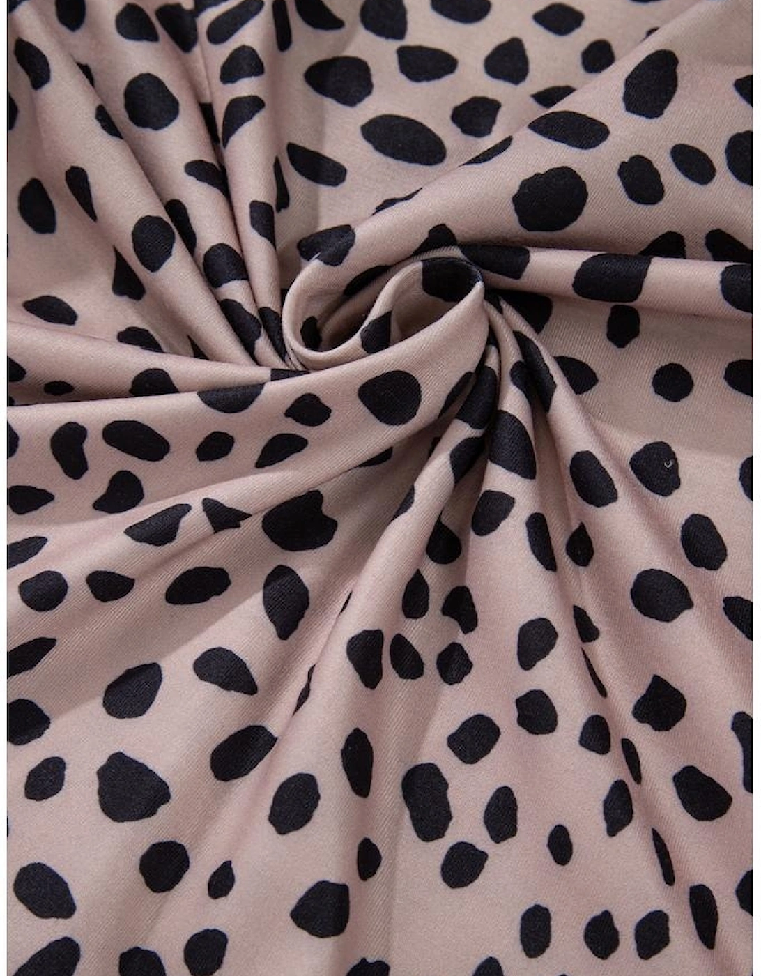 Smoke Gray Leopard Print Long Sleeve Scoop Neck Slim Fit Bodysuit