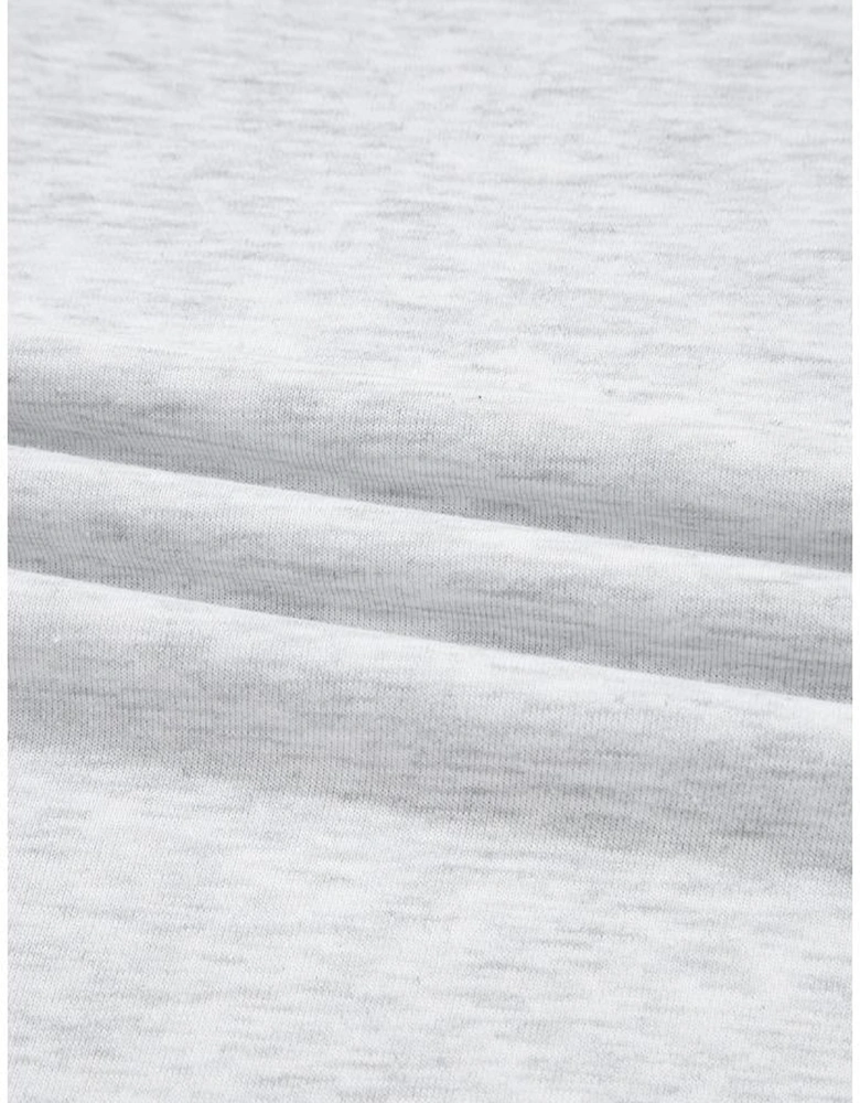 Light Grey Lace Patchwork Raglan Sleeve Crew Neck Sweatshirt