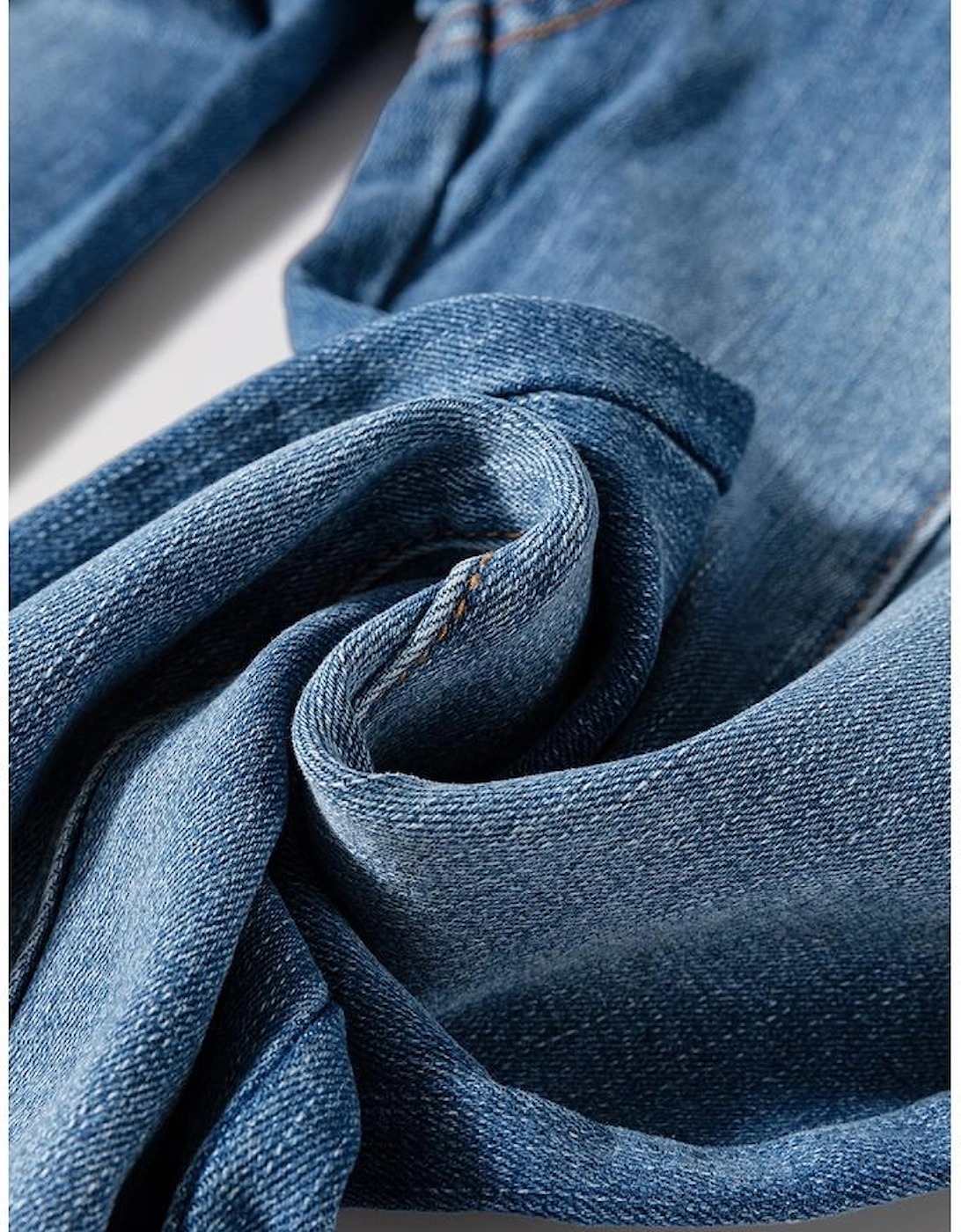 Sail Blue High Waist Button Fly Seamed Raw Hem Flare Jeans