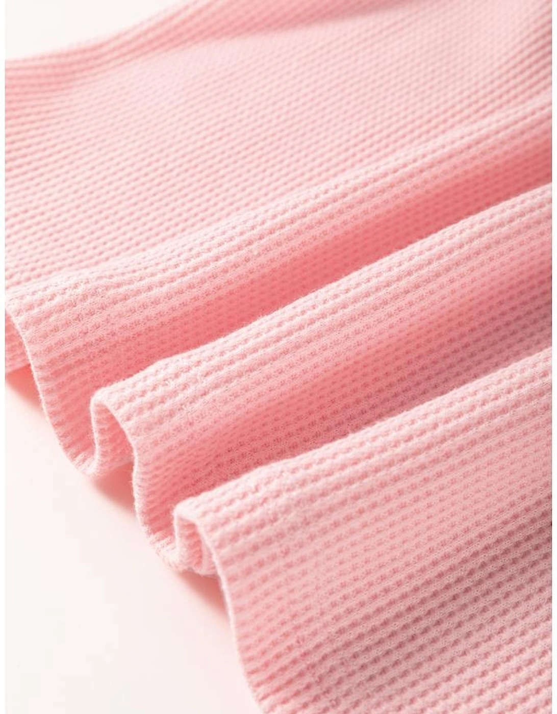 Pink Floral Patch Color Block Striped Sleeve Textured Top, 13 of 12