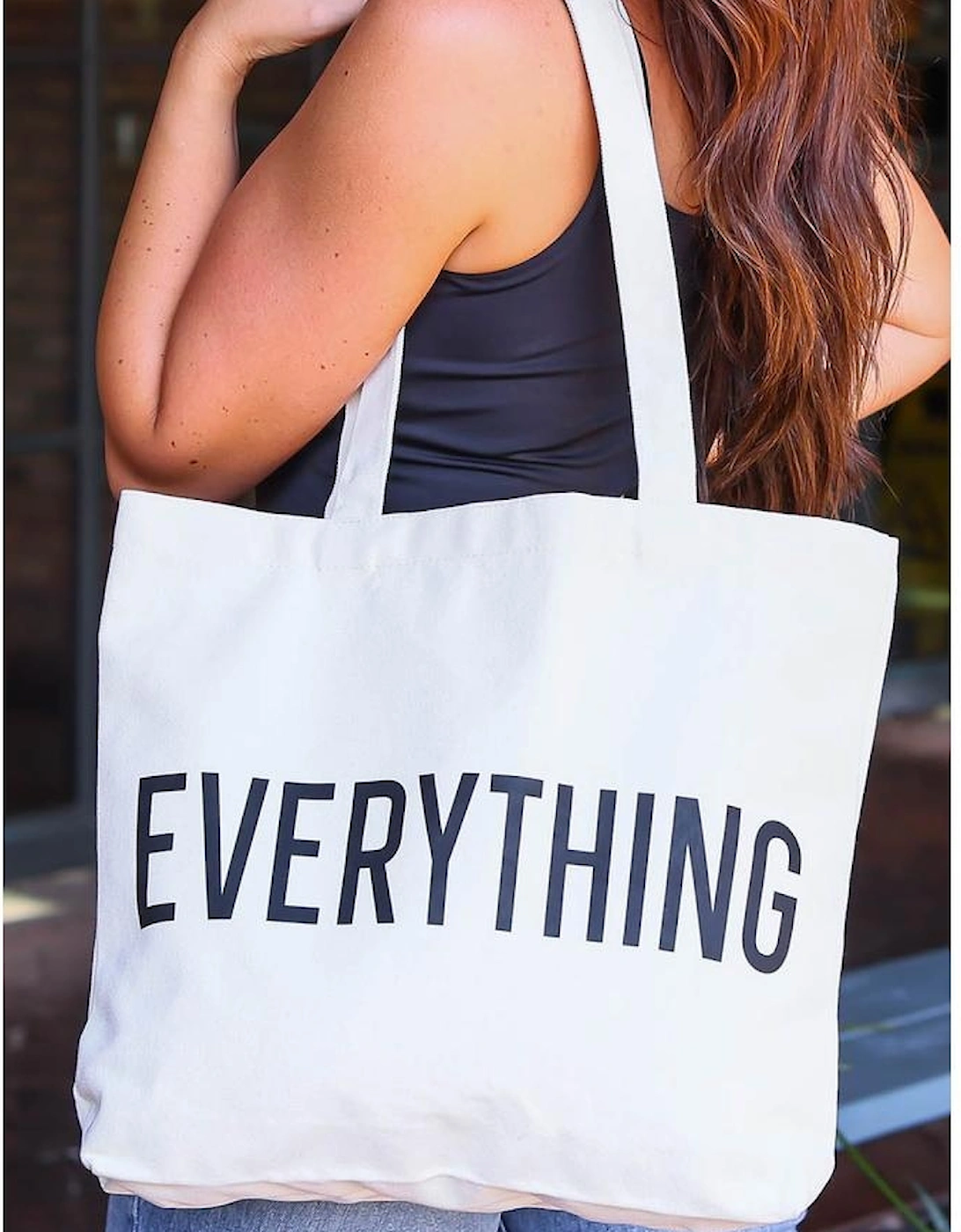 Azura Exchange EVERYTHING Letter Print Large Tote Bag