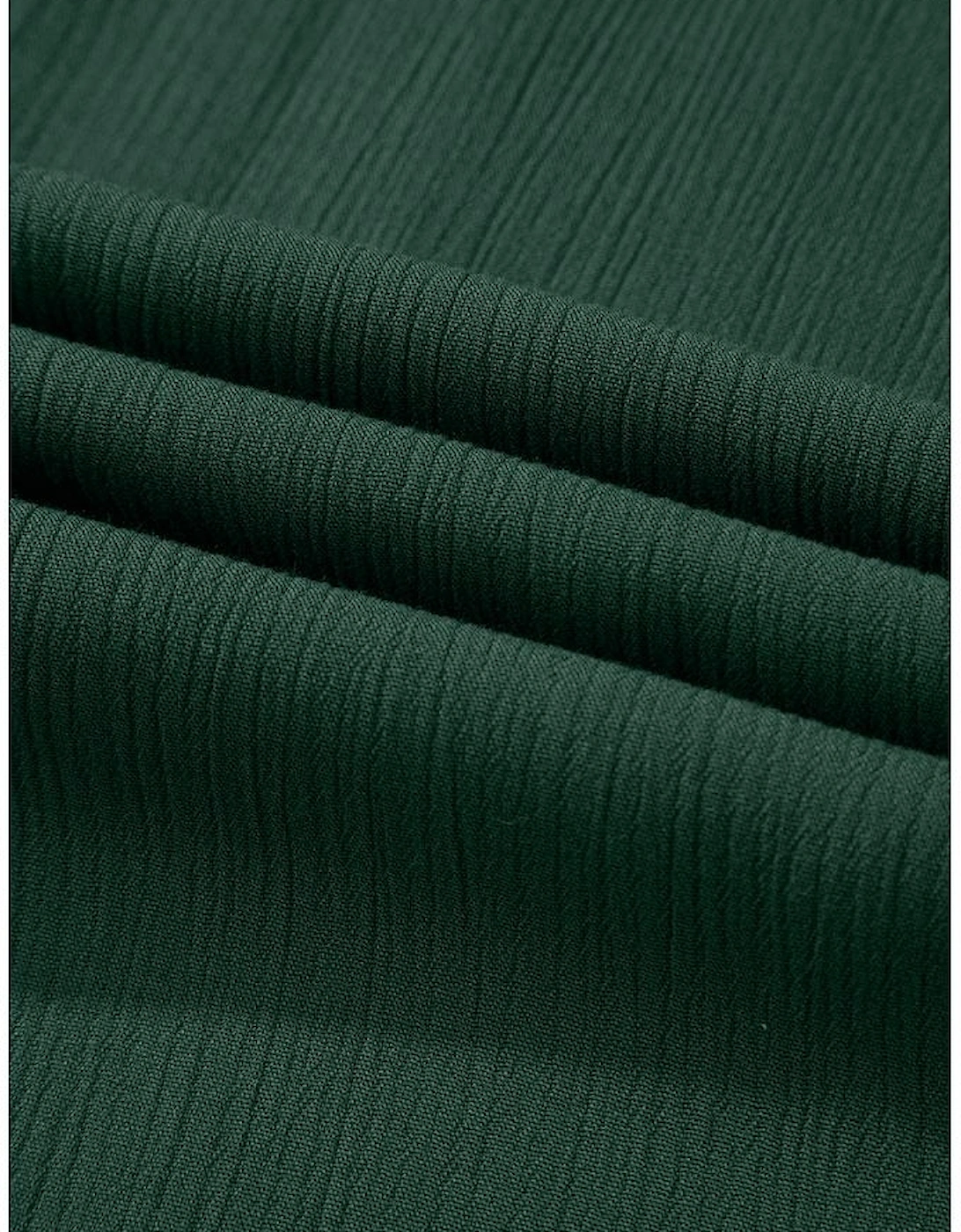 Duffel Green Spaghetti Straps Pocketed Slouchy Maxi Dress