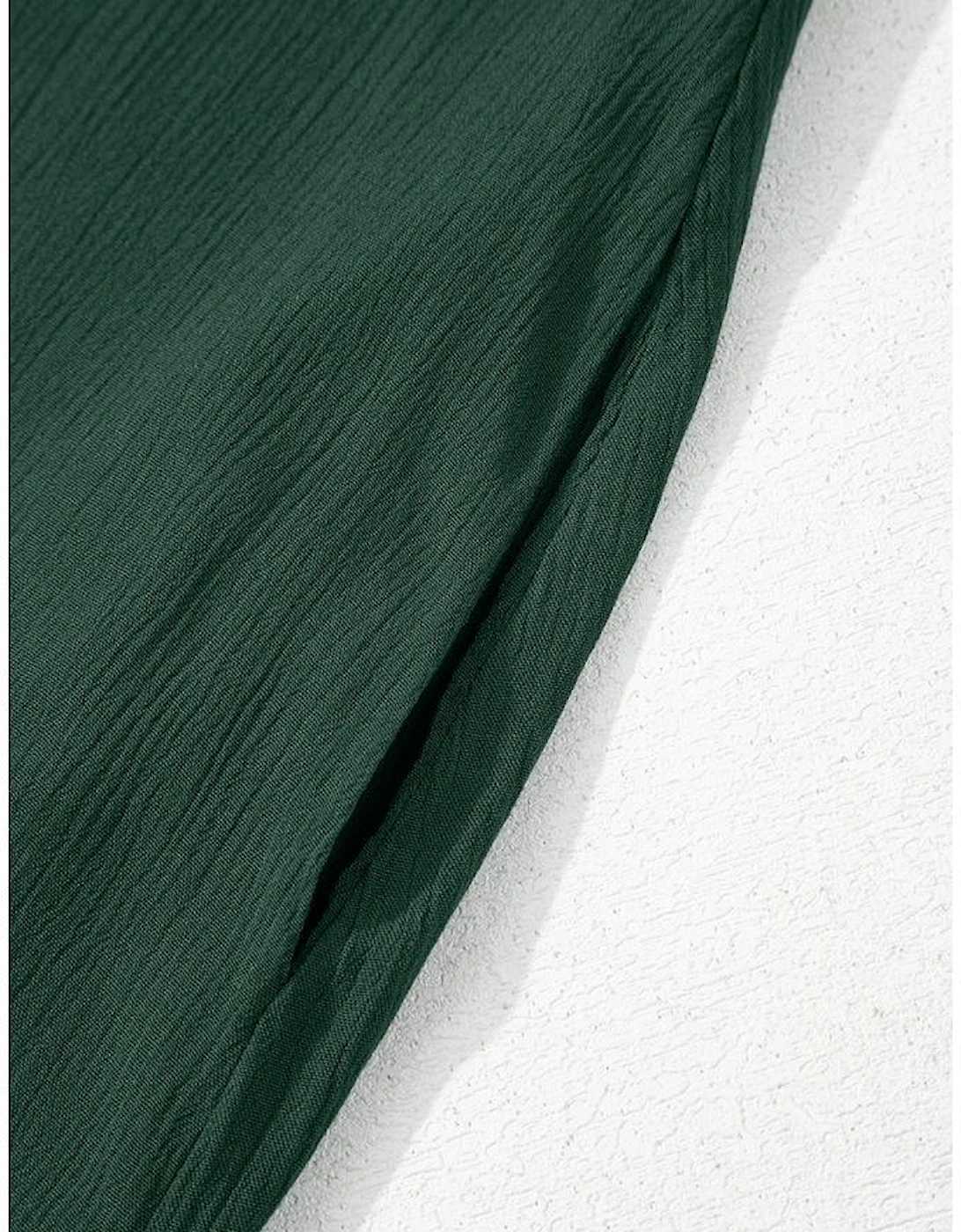 Duffel Green Spaghetti Straps Pocketed Slouchy Maxi Dress