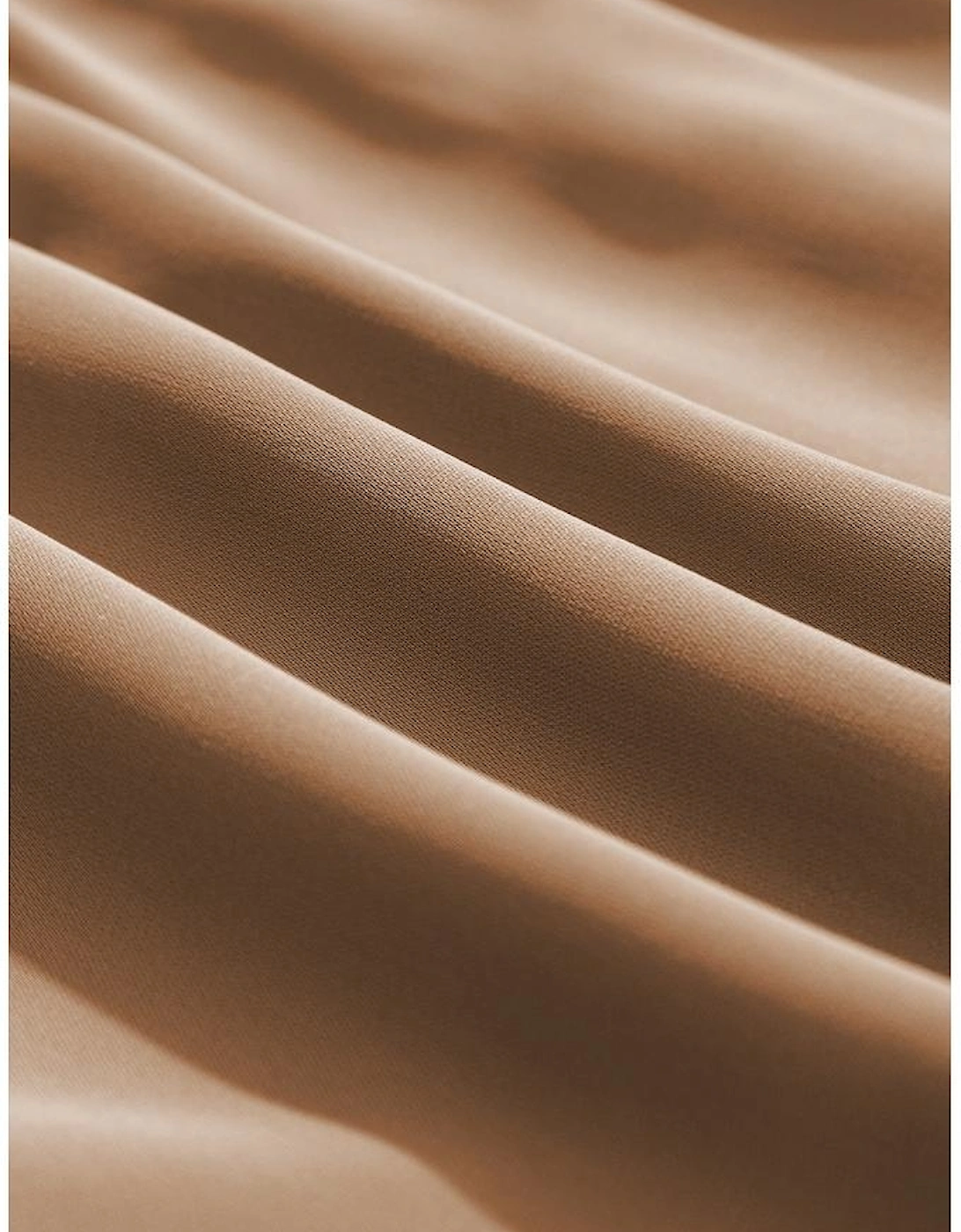 Light French Beige Frilled Collar Ruffled Shoulder Tiered Dress