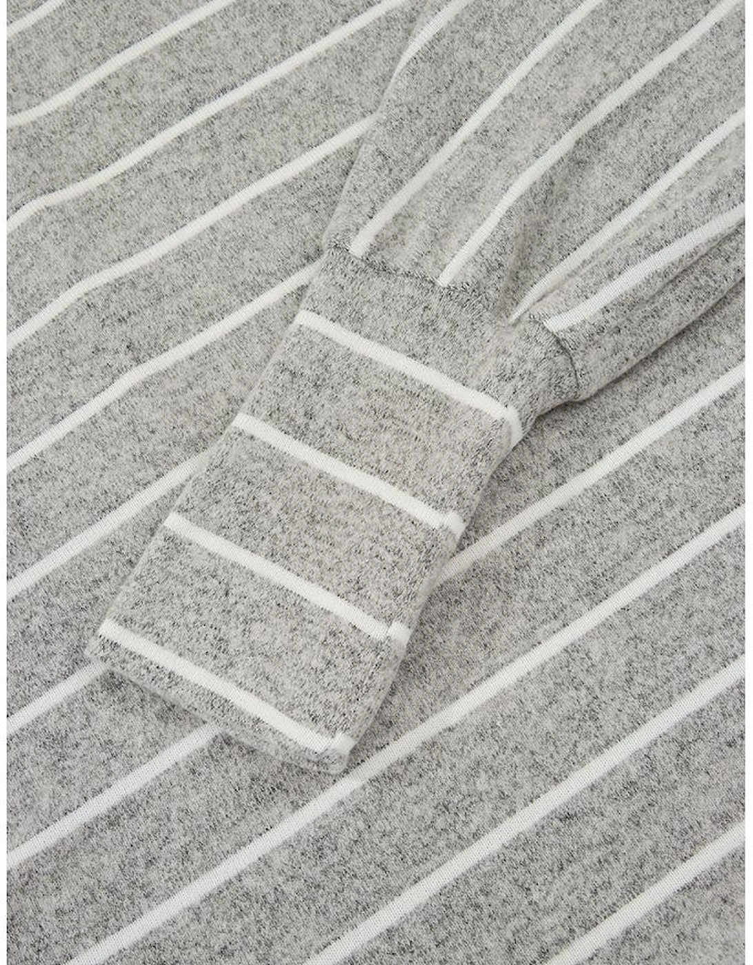 Gray Stripe Dolman Sleeve Drop Shoulder Top