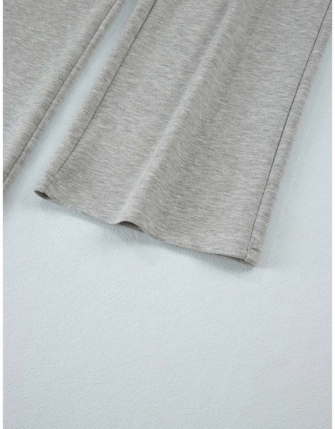 Light Grey Multi Pockets Lace-up High Waist Wide Leg Workout Pants