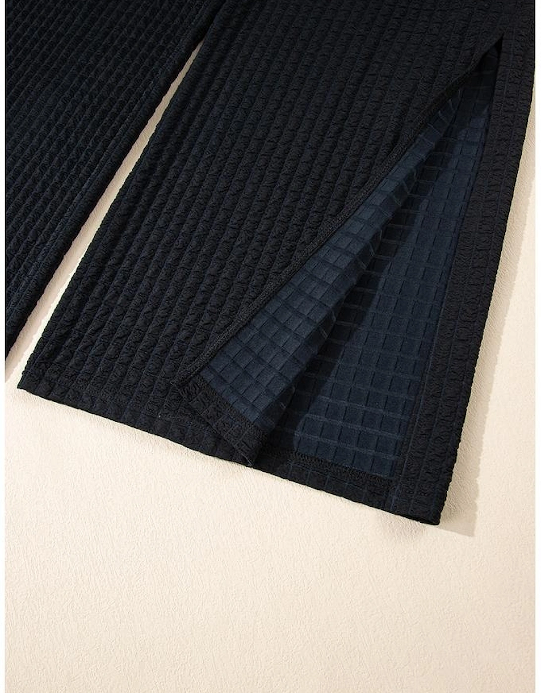 Black Checkered Mesh One Shoulder Short Sleeve Knotted Waist Jumpsuit