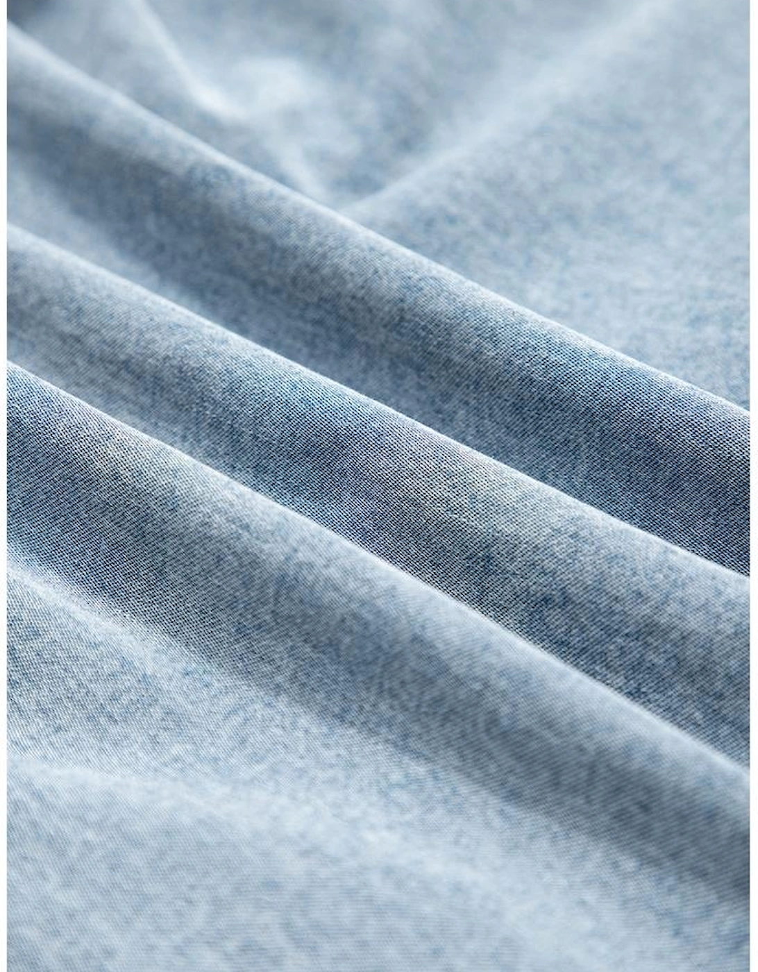 Real Teal Bowknot Neck Sleeveless Ruffled Chambray Dress