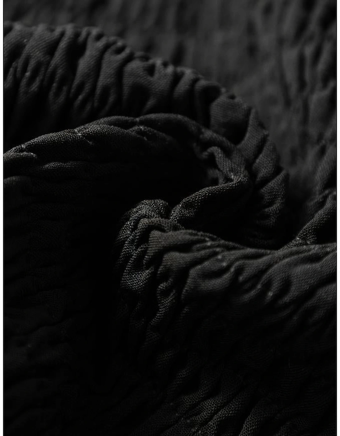 Black Ruffle Short Sleeve Shirred Peplum Top