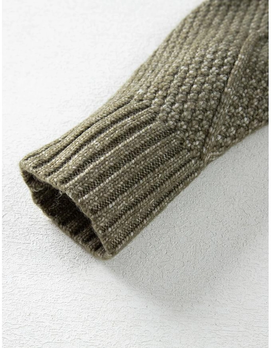 Mist Green Cable Knit Drop Shoulder Loose Fit Sweater Dress