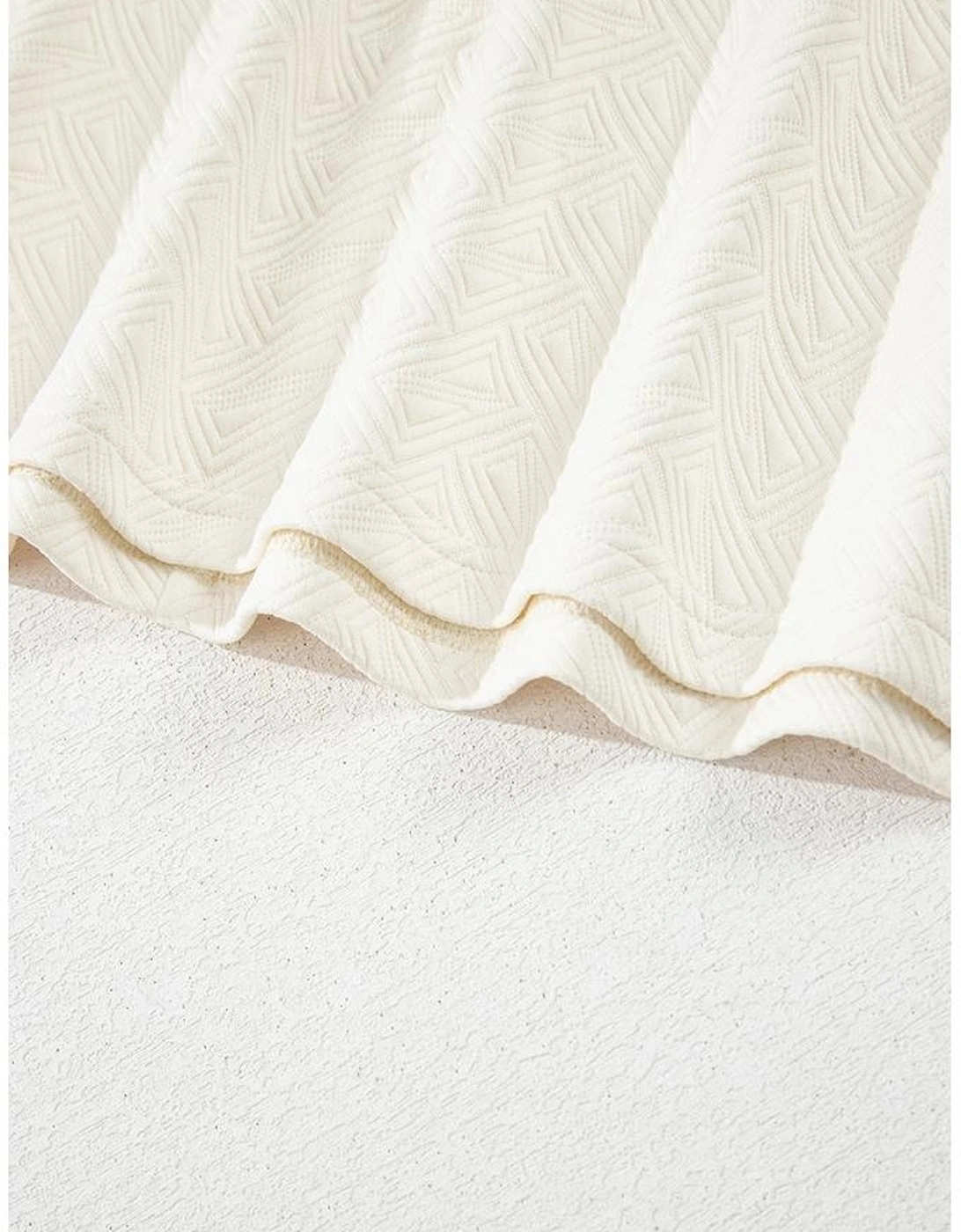 White Varsity Half Zip Textured Plus Size Top