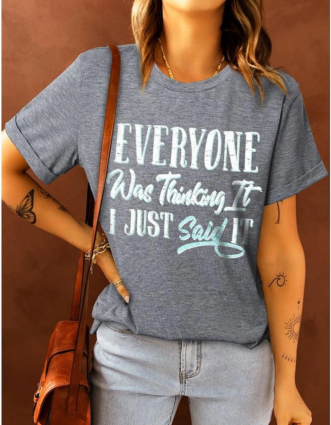 Gray EVERYONE Was Thinking It Graphic Tee