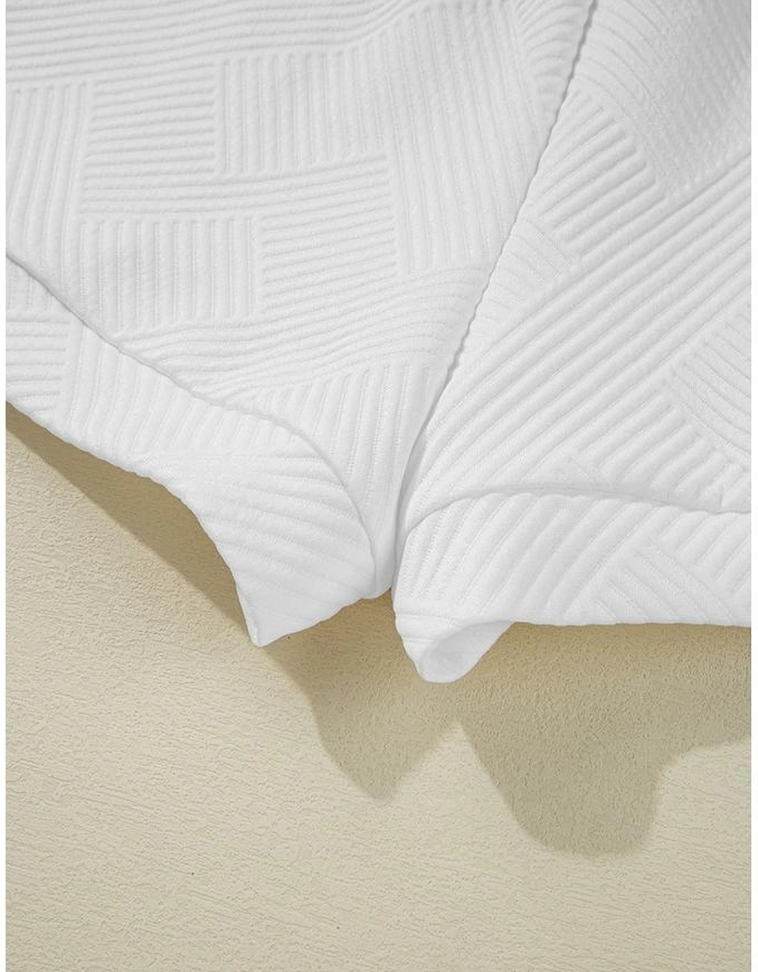 White Textured Half Zip Tank Top Drawstring Shorts Set