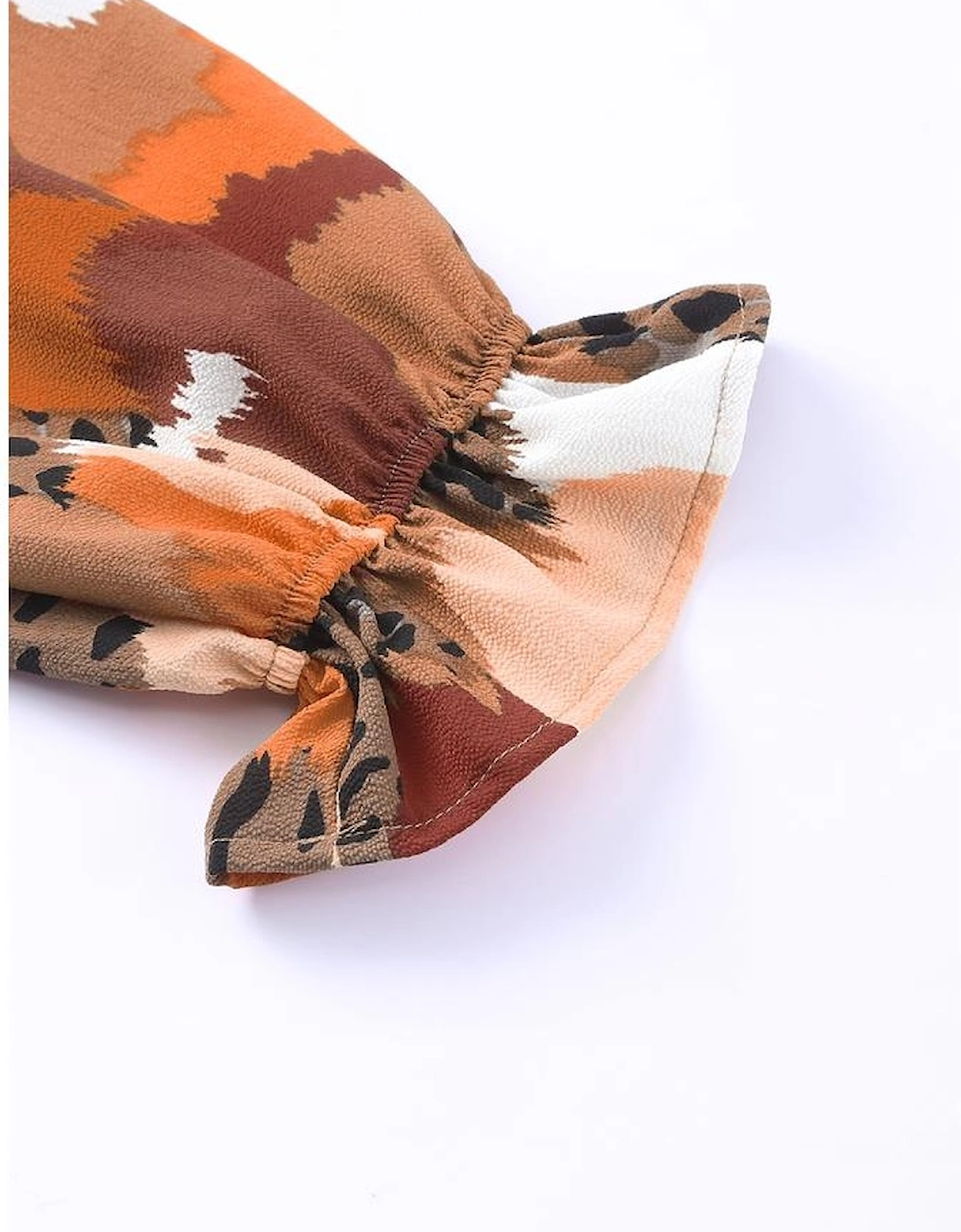 Abstract Printed Long Sleeve Blouse