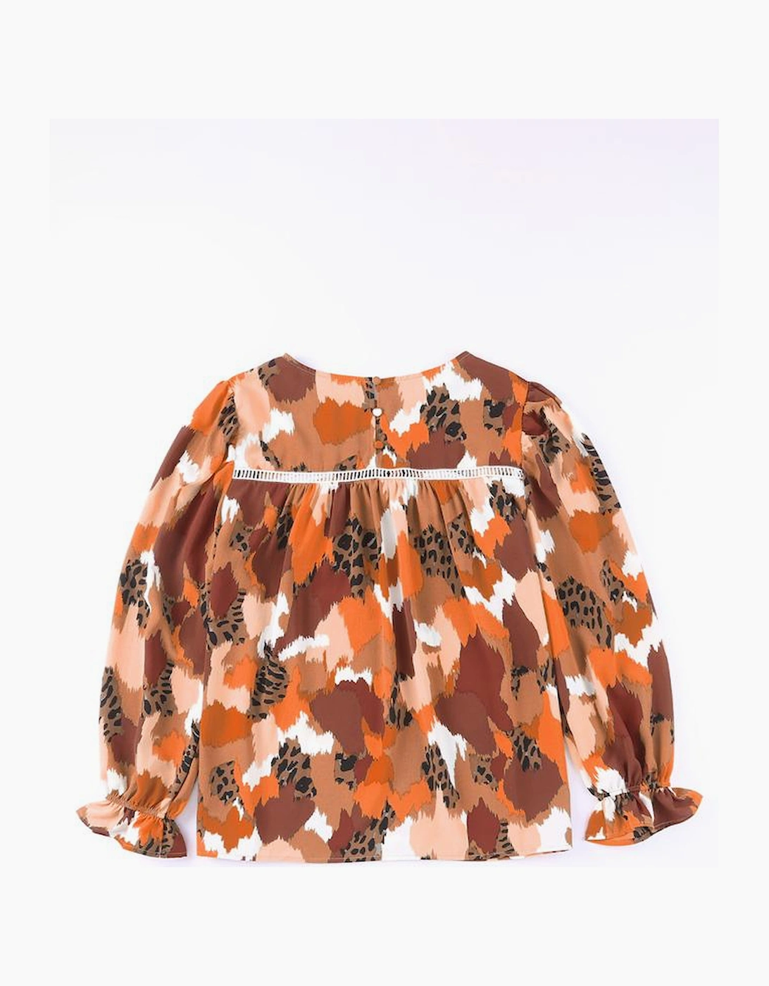 Abstract Printed Long Sleeve Blouse