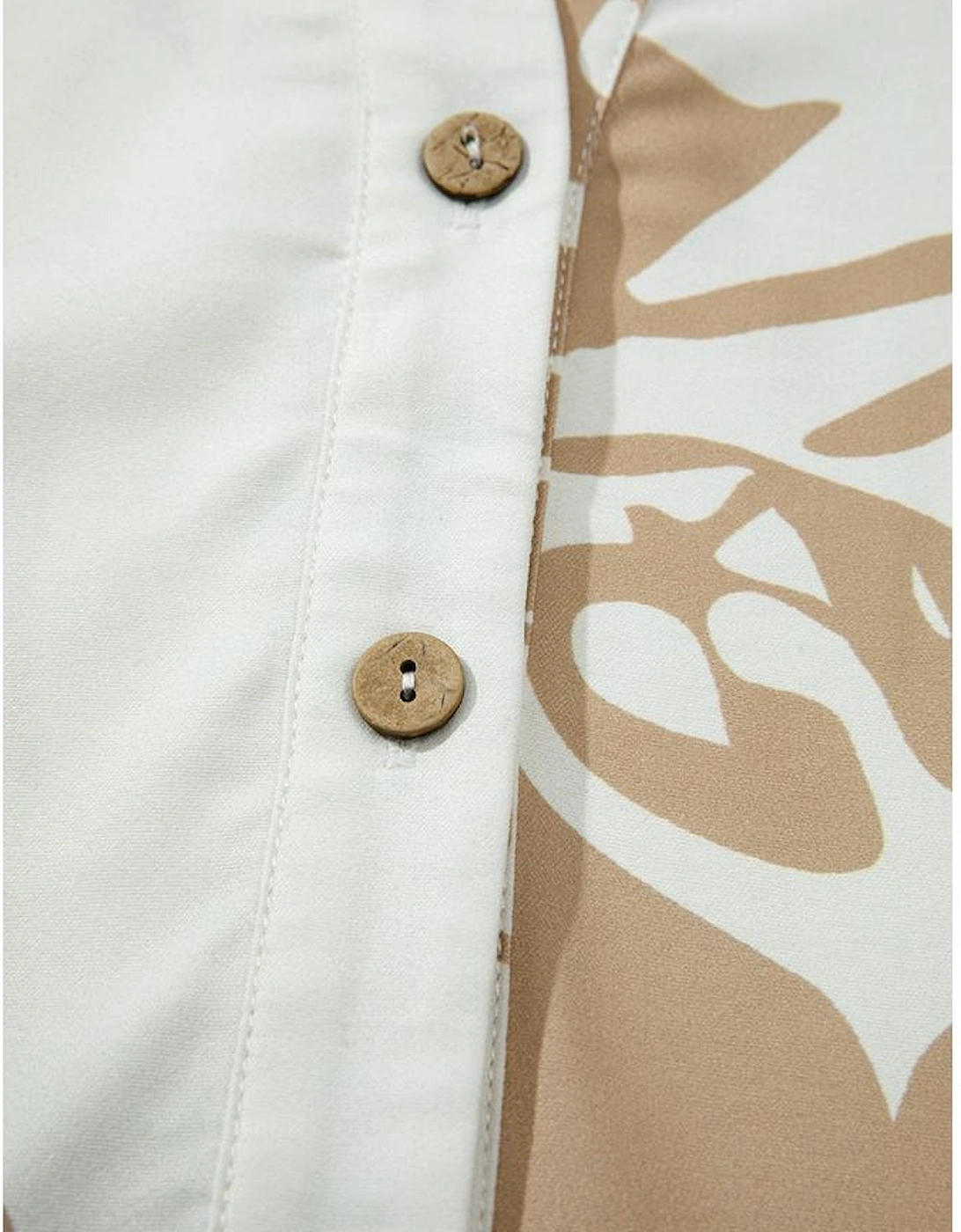 Khaki Patterned Ruffled Sleeve Half Placket Tiered A-line Plus Size Long Dress