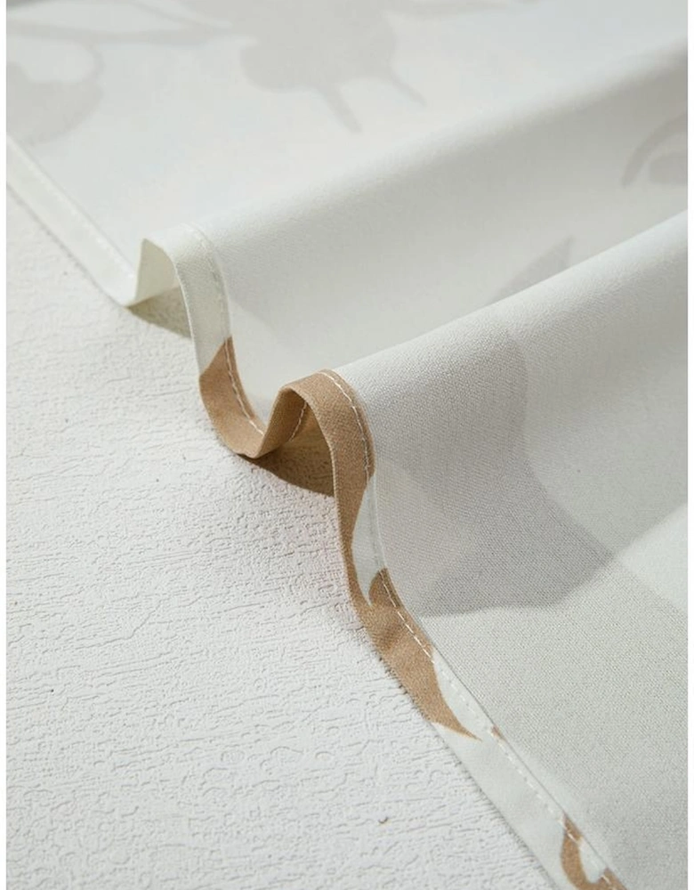 Khaki Patterned Ruffled Sleeve Half Placket Tiered A-line Plus Size Long Dress