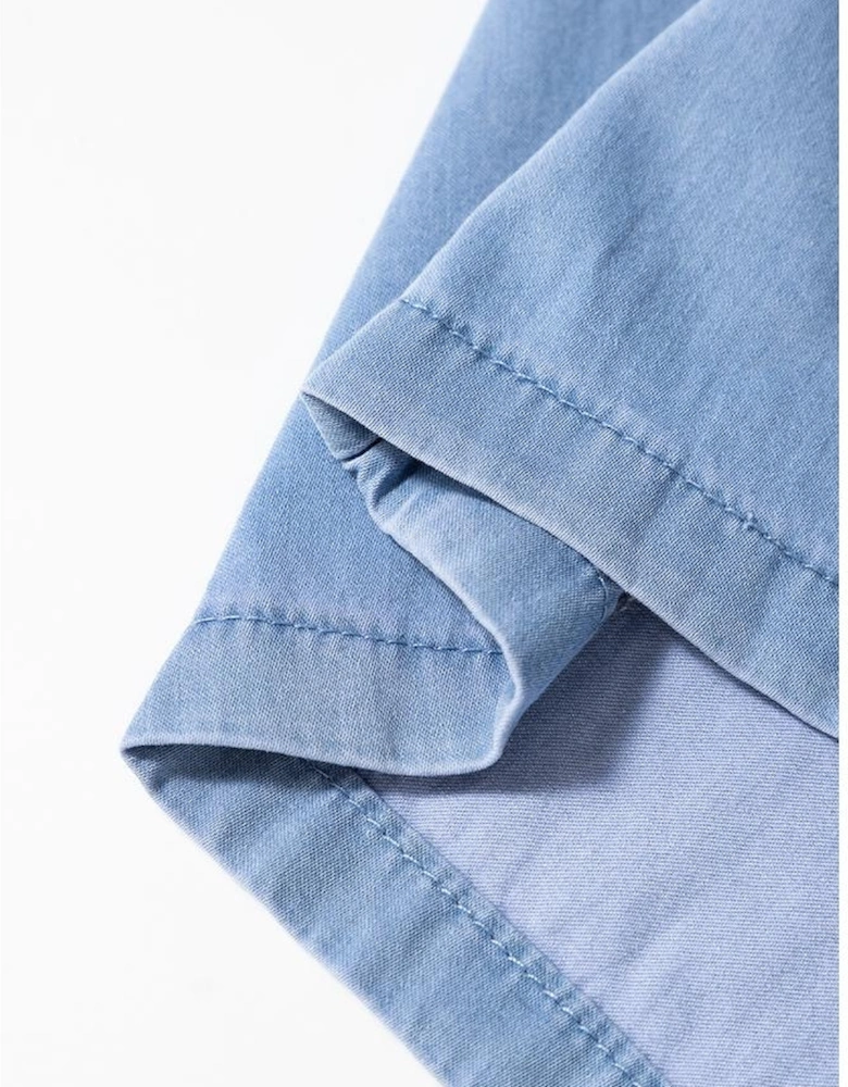 Beau Blue Casual Wide Slit Leg High Waist Loose Plus Size Jeans