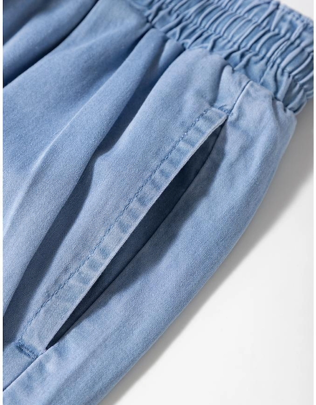 Beau Blue Casual Wide Slit Leg High Waist Loose Plus Size Jeans