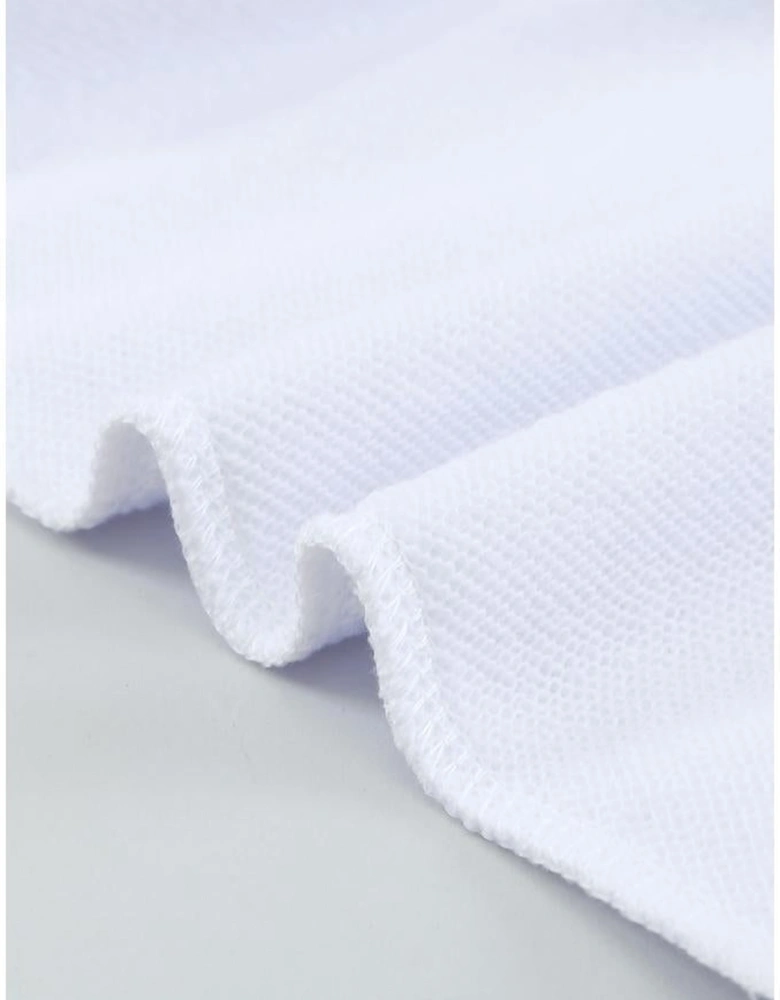 White Plain Crew Neck Pullover Sweatshirt