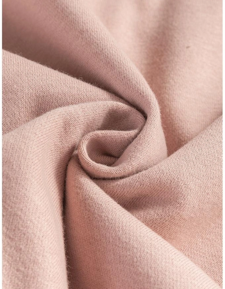 Smoke Gray Zipped Neck Pullover Drop Shoulder Sweatshirt