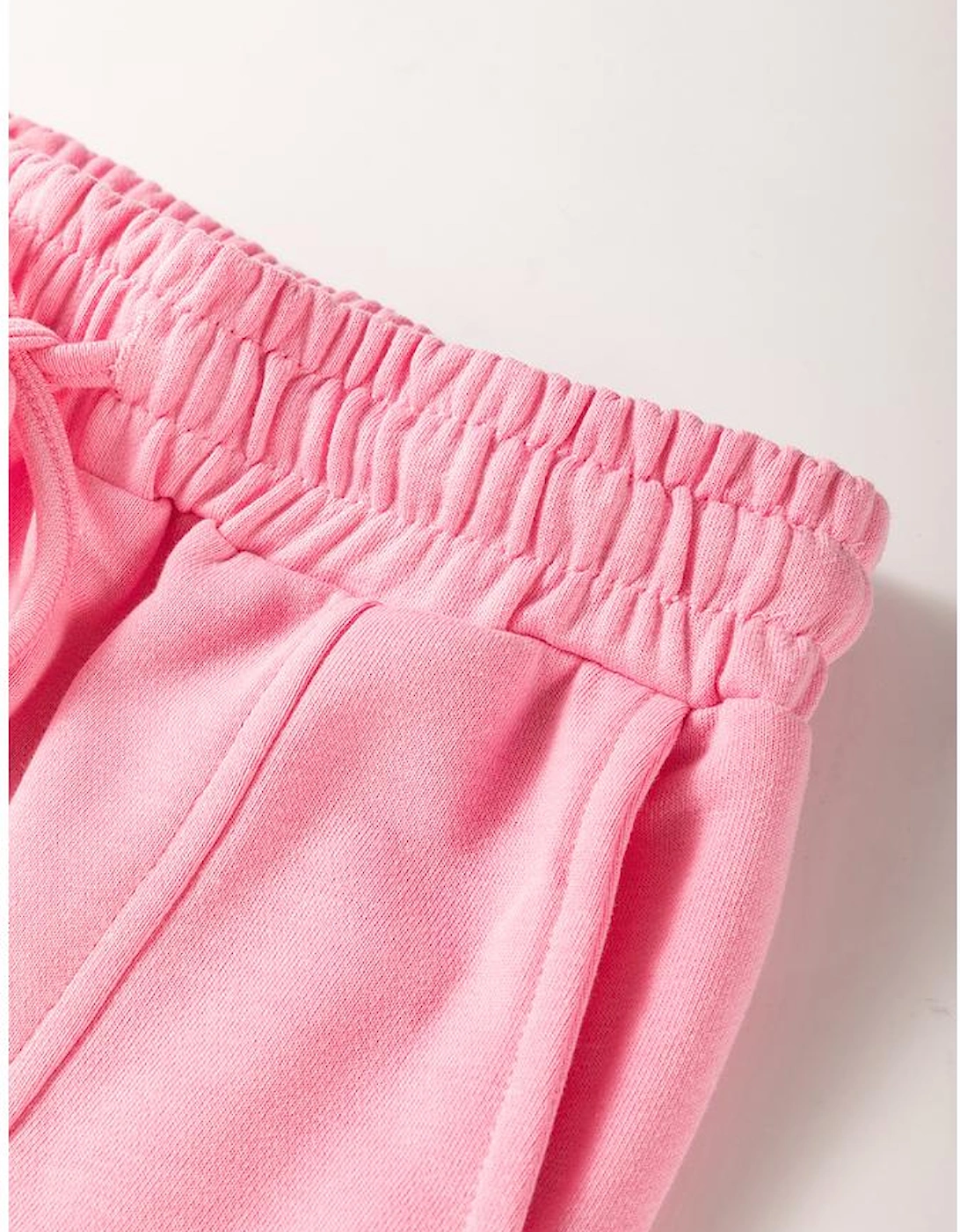 Sachet Pink Solid Color Patchwork Pullover Top and Cargo Pants Set