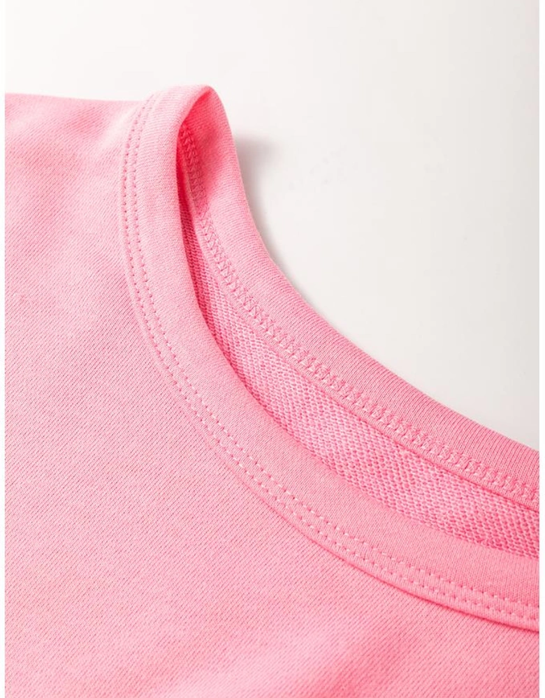 Sachet Pink Solid Color Patchwork Pullover Top and Cargo Pants Set