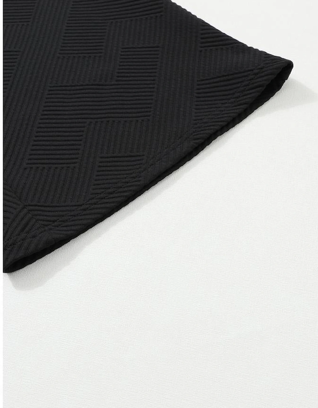 Black Ultra Loose Textured 2pcs Slouchy Outfit